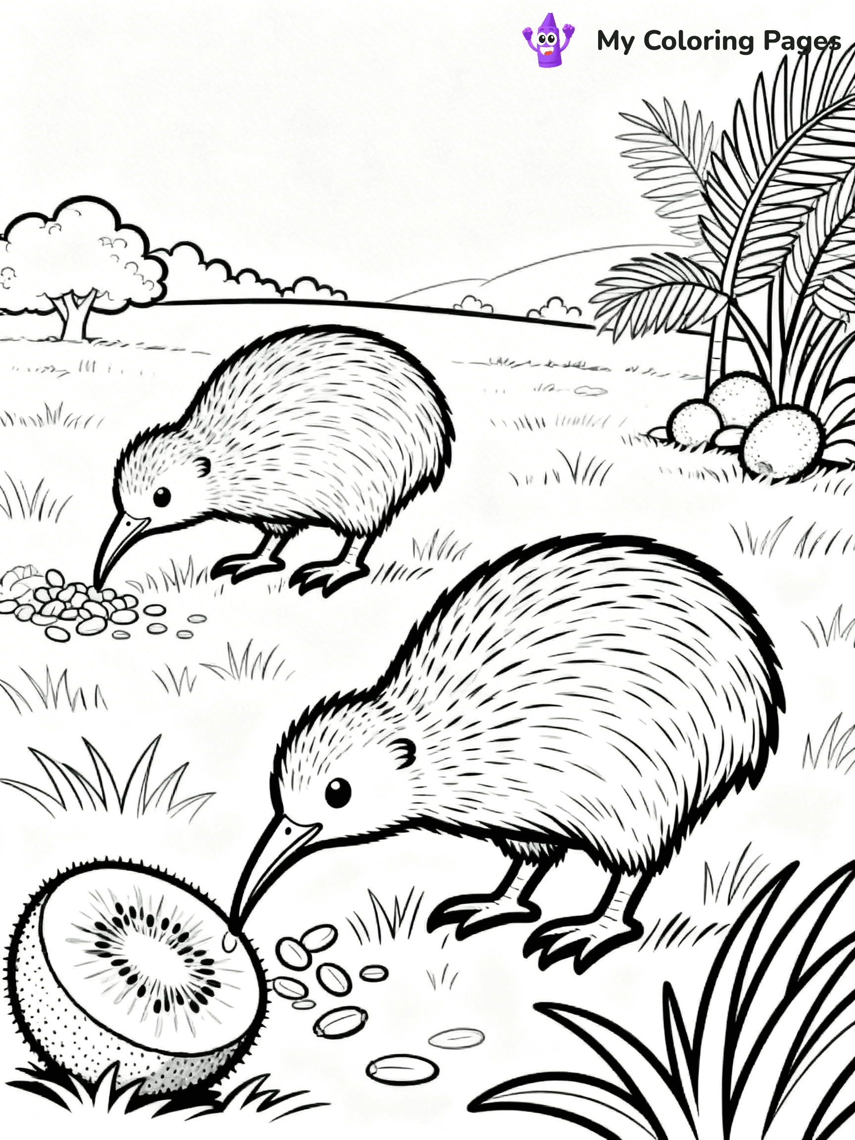 Kiwi Bird Coloring Pages - 38