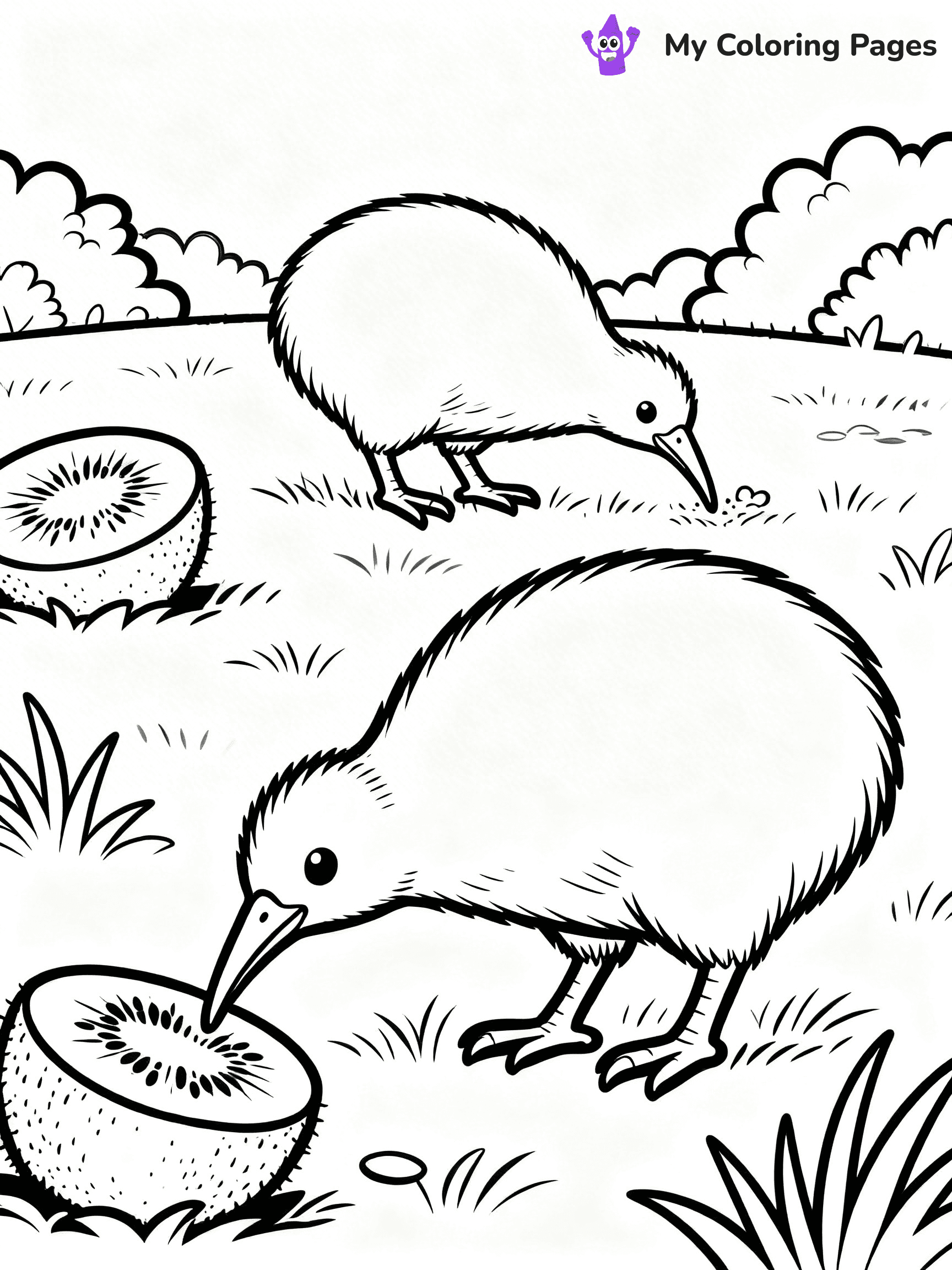 Kiwi Bird Coloring Pages - 37