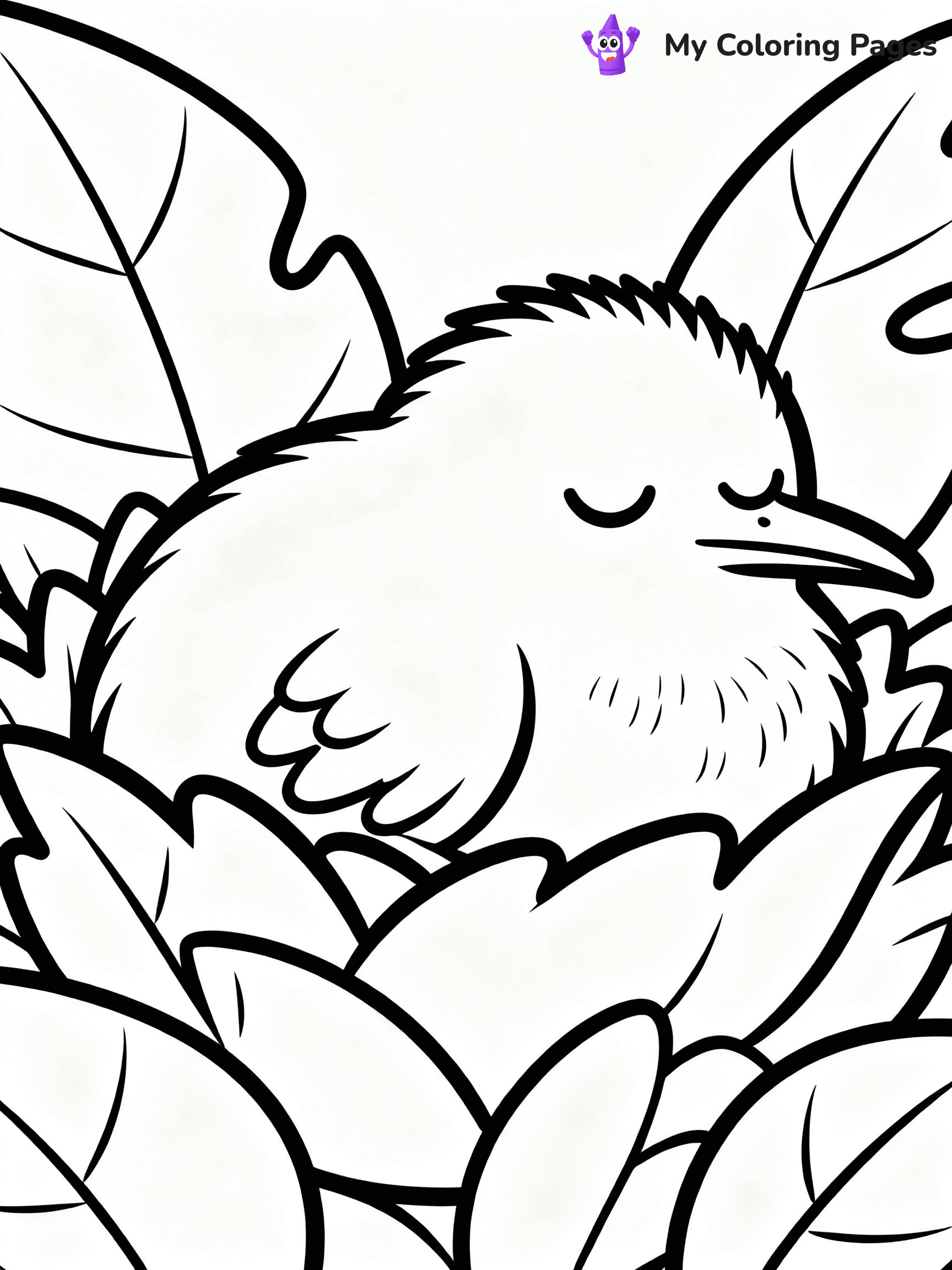 Kiwi Bird Coloring Pages - 36