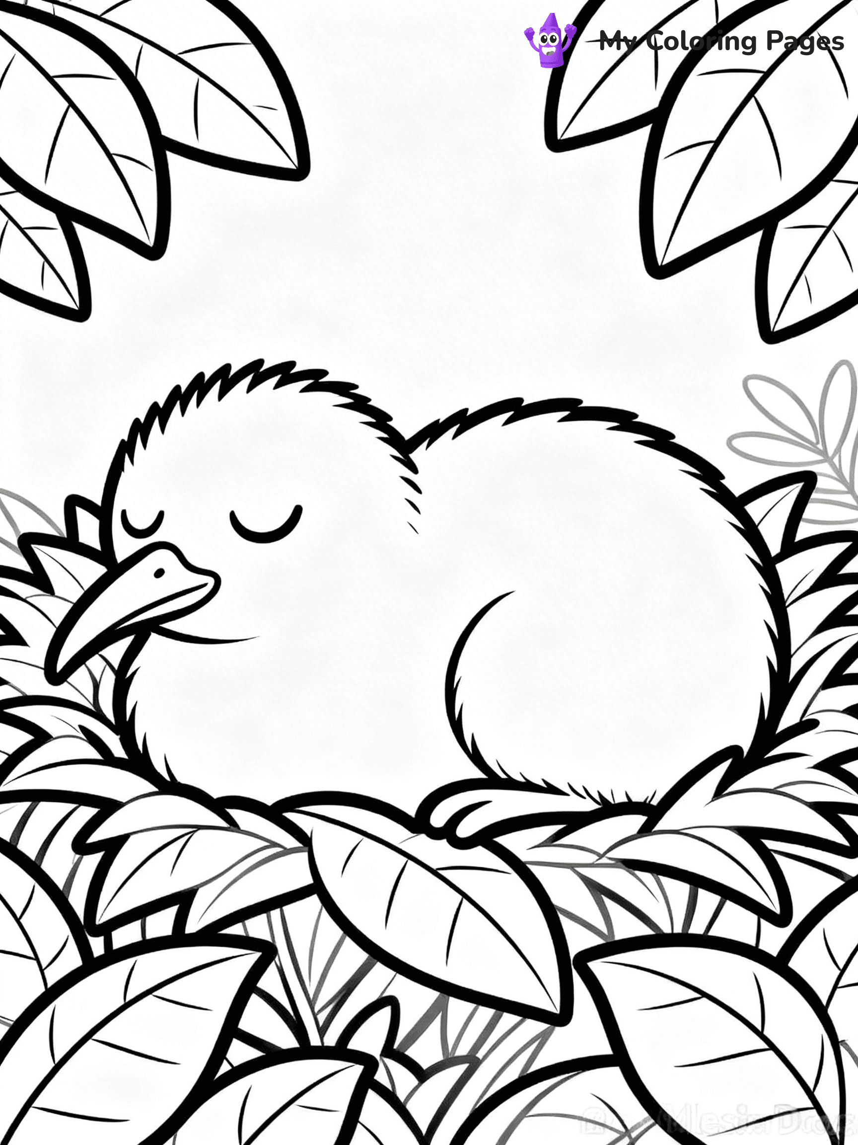 Kiwi Bird Coloring Pages - 30