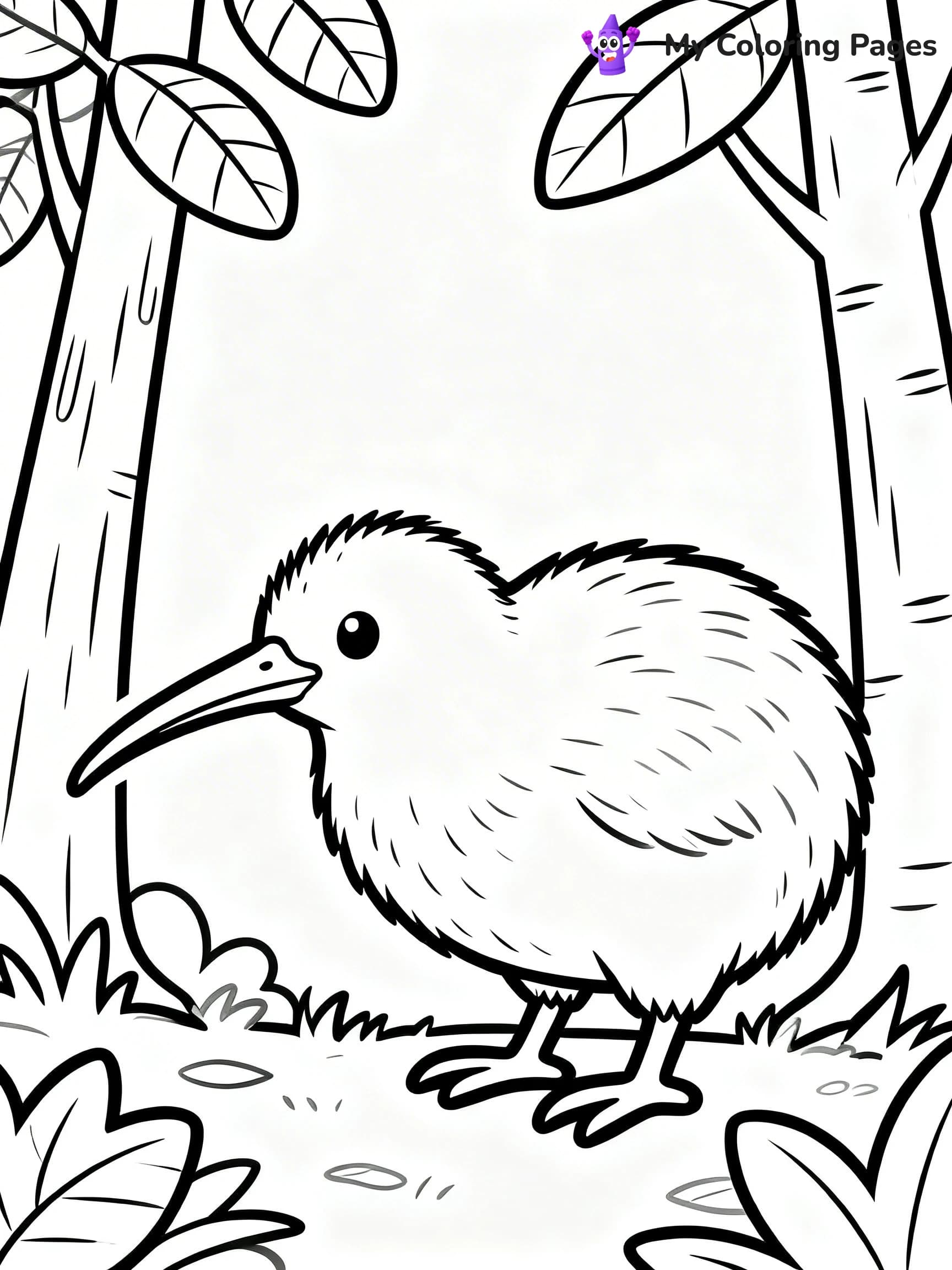 Kiwi Bird Coloring Pages - 21