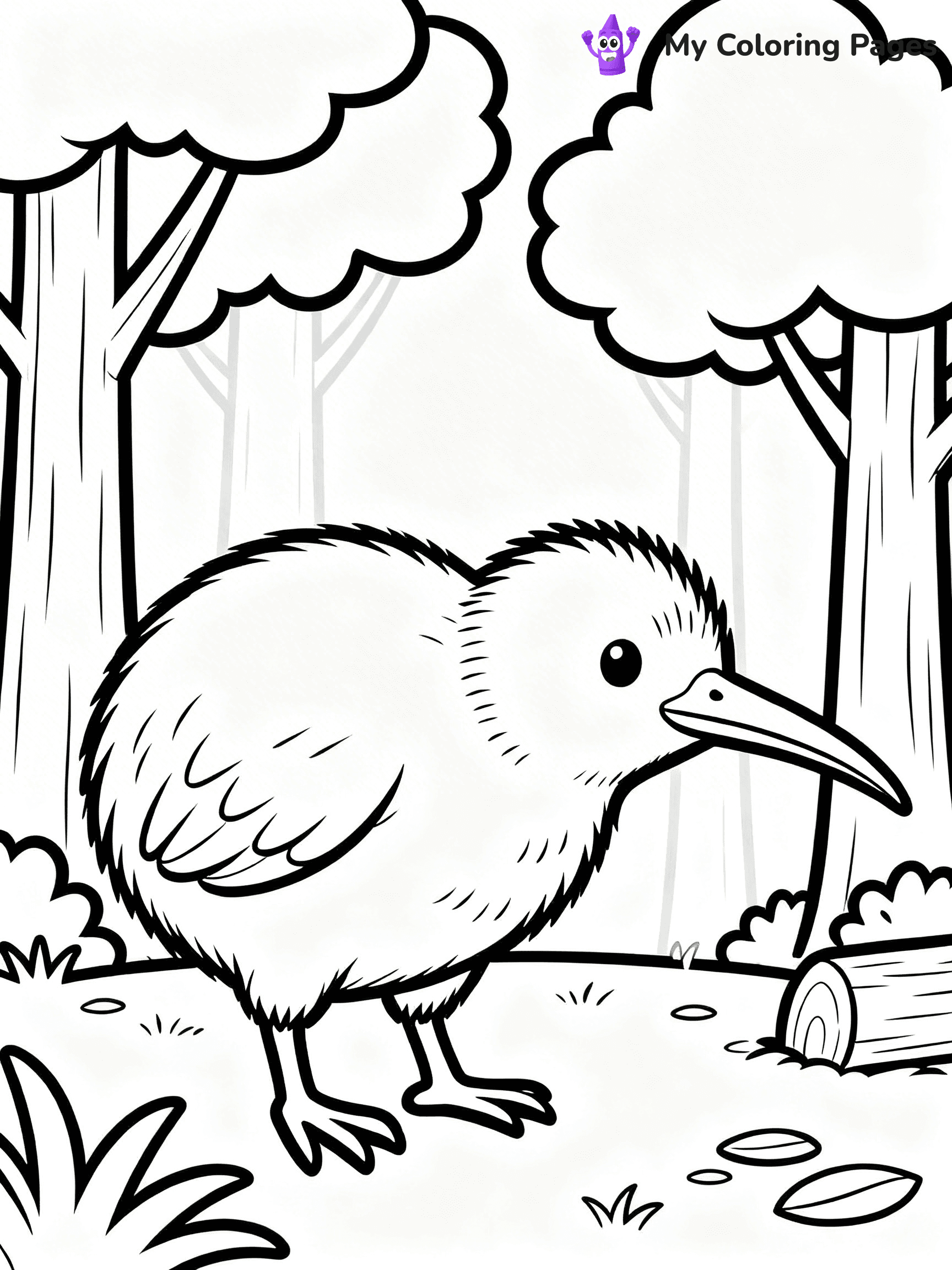 Kiwi Bird Coloring Pages - 20