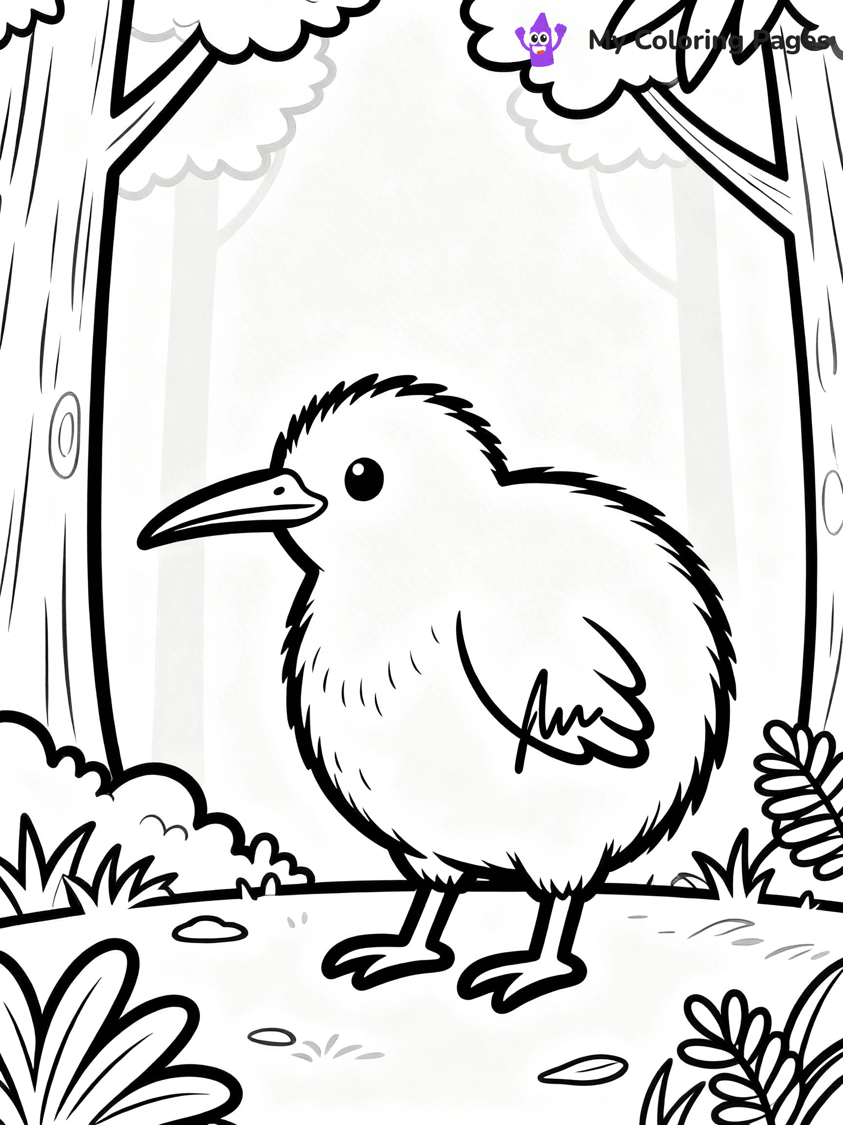 Kiwi Bird Coloring Pages - 19