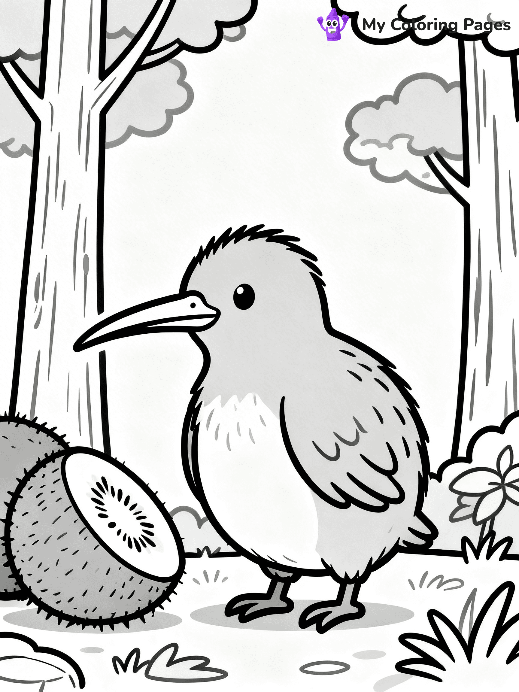 Kiwi Bird Coloring Pages - 17