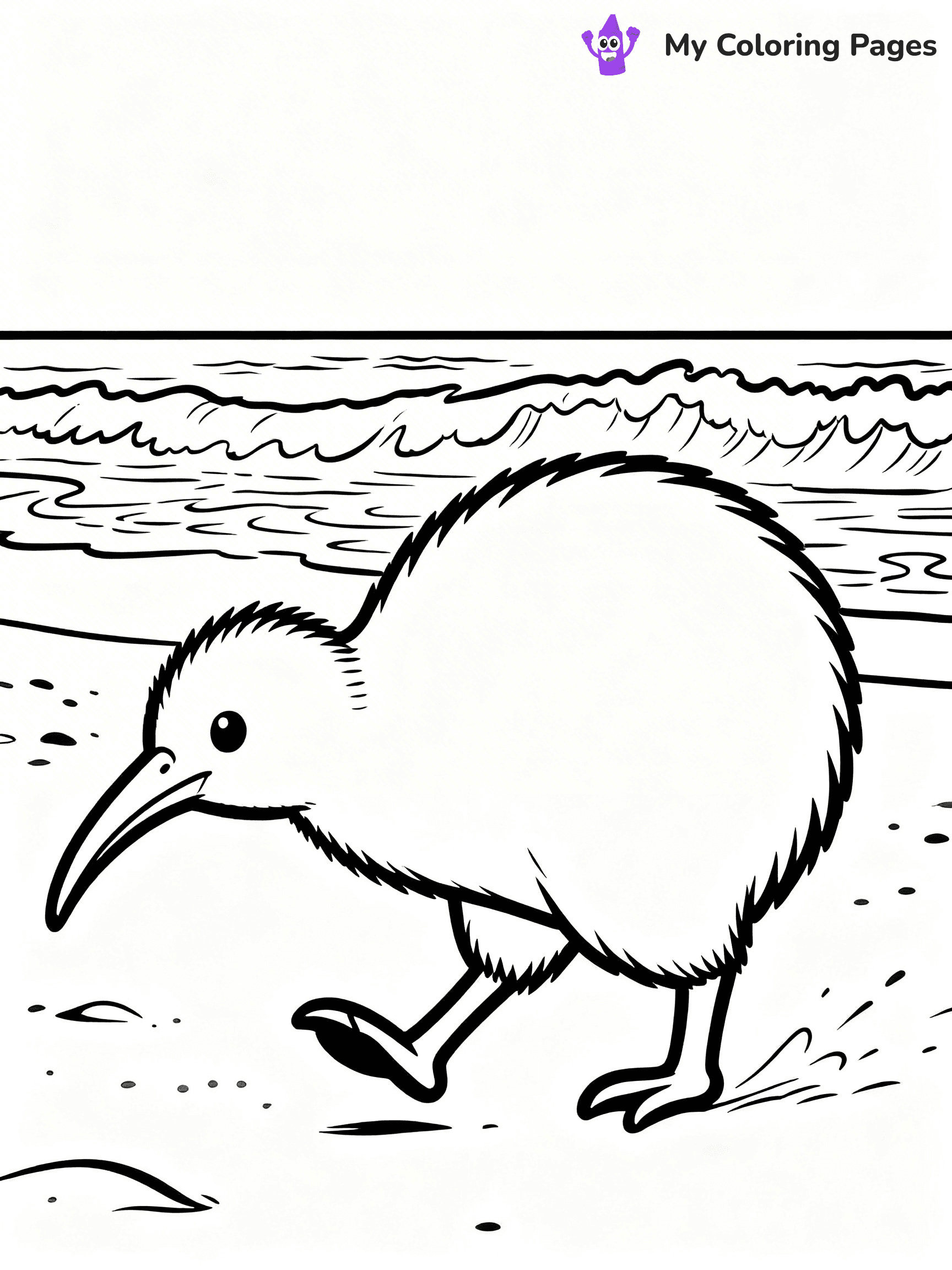 Kiwi Bird Coloring Pages - 15