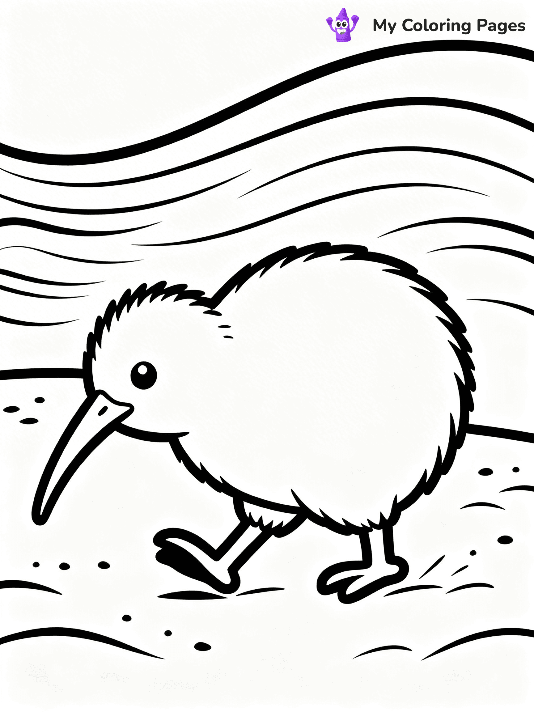 Kiwi Bird Coloring Pages - 14