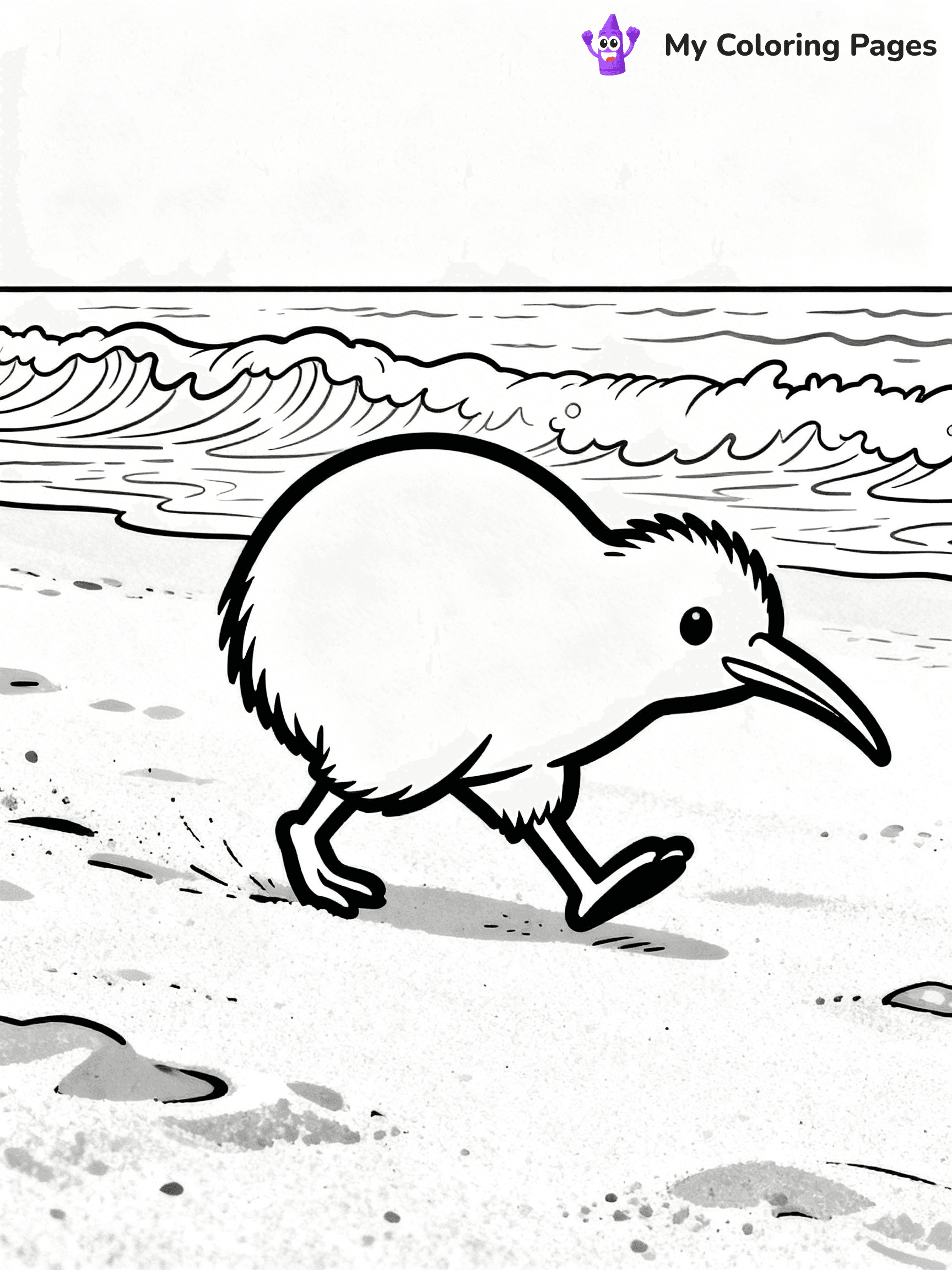 Kiwi Bird Coloring Pages - 13
