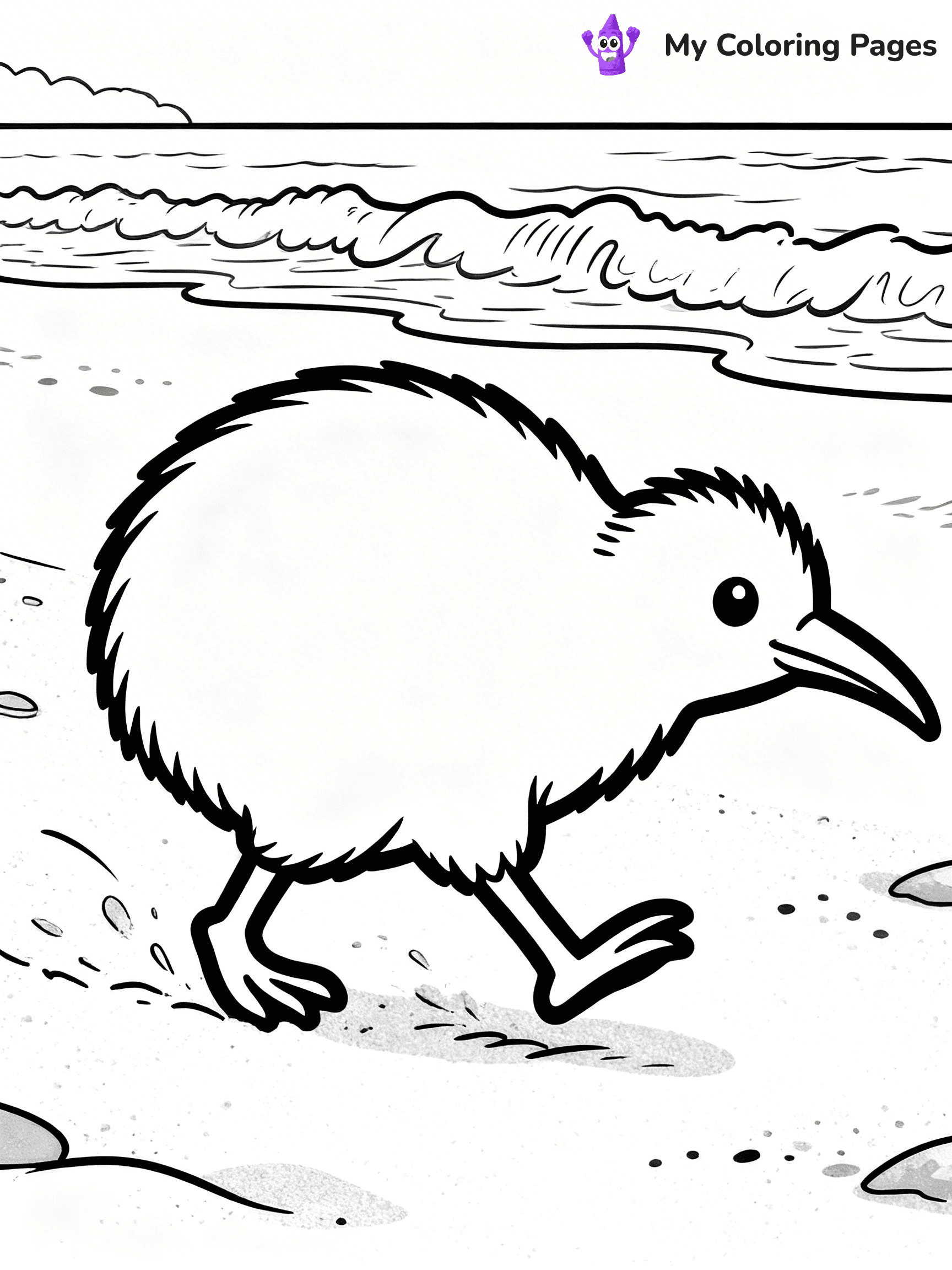 Kiwi Bird Coloring Pages - 12
