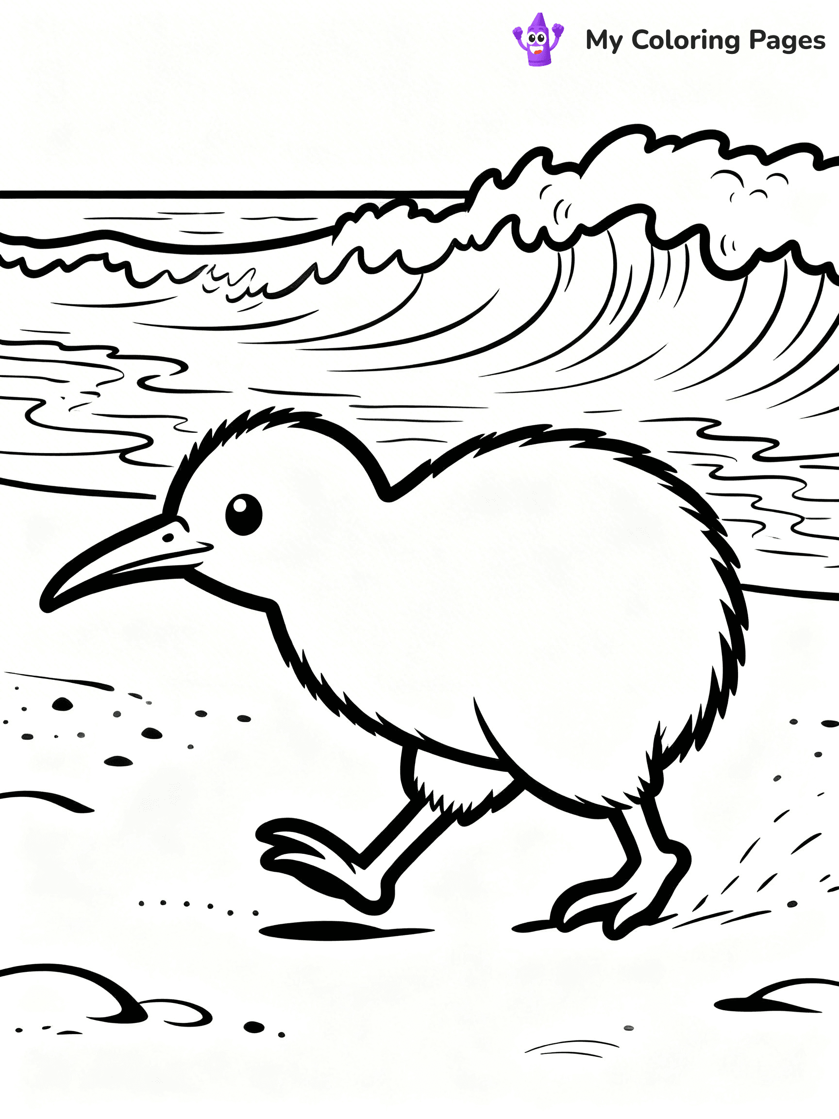 Kiwi Bird Coloring Pages - 11