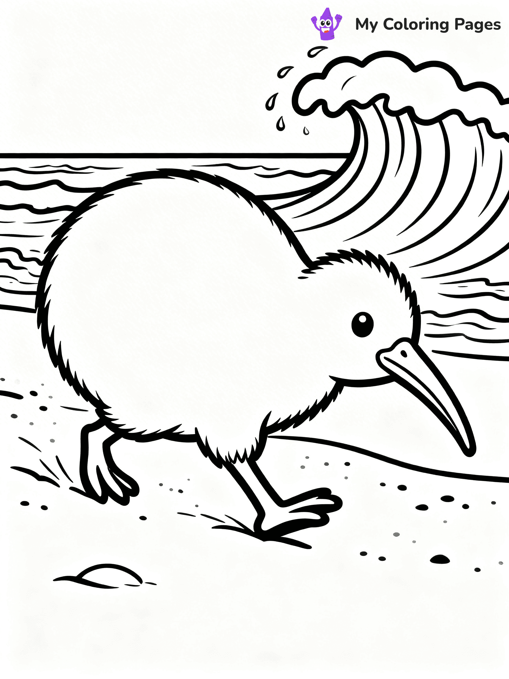 Kiwi Bird Coloring Pages - 9