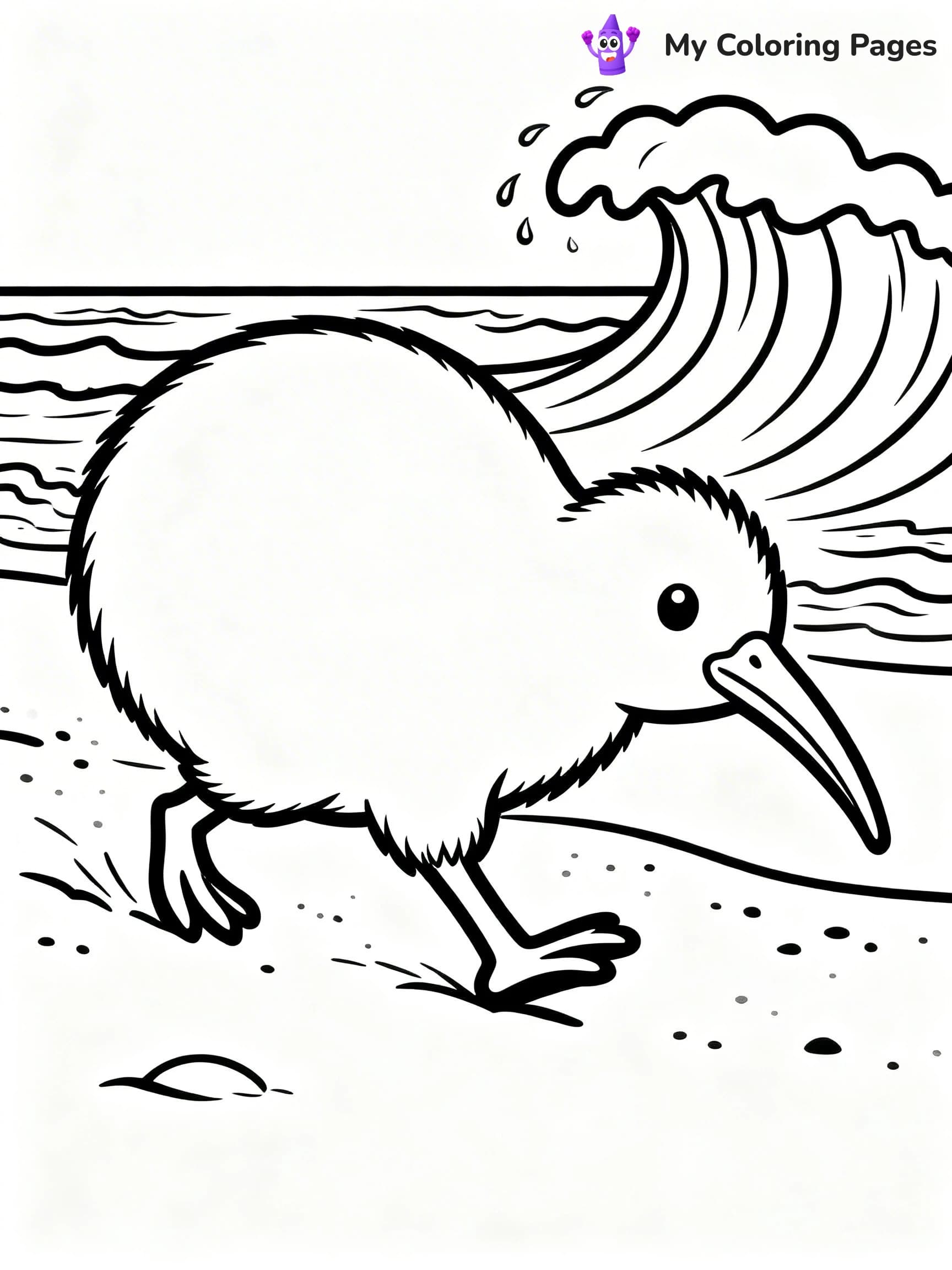 Kiwi Bird Coloring Pages - 9
