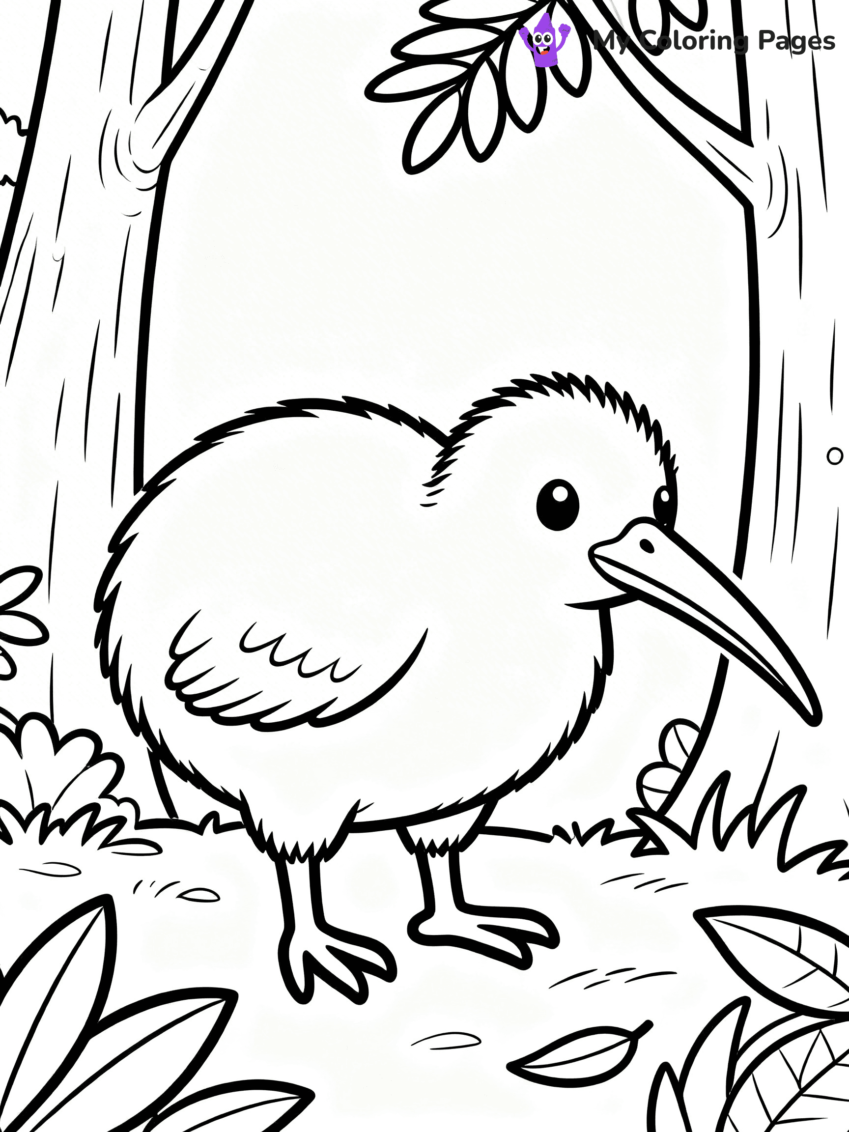 Kiwi Bird Coloring Pages - 5