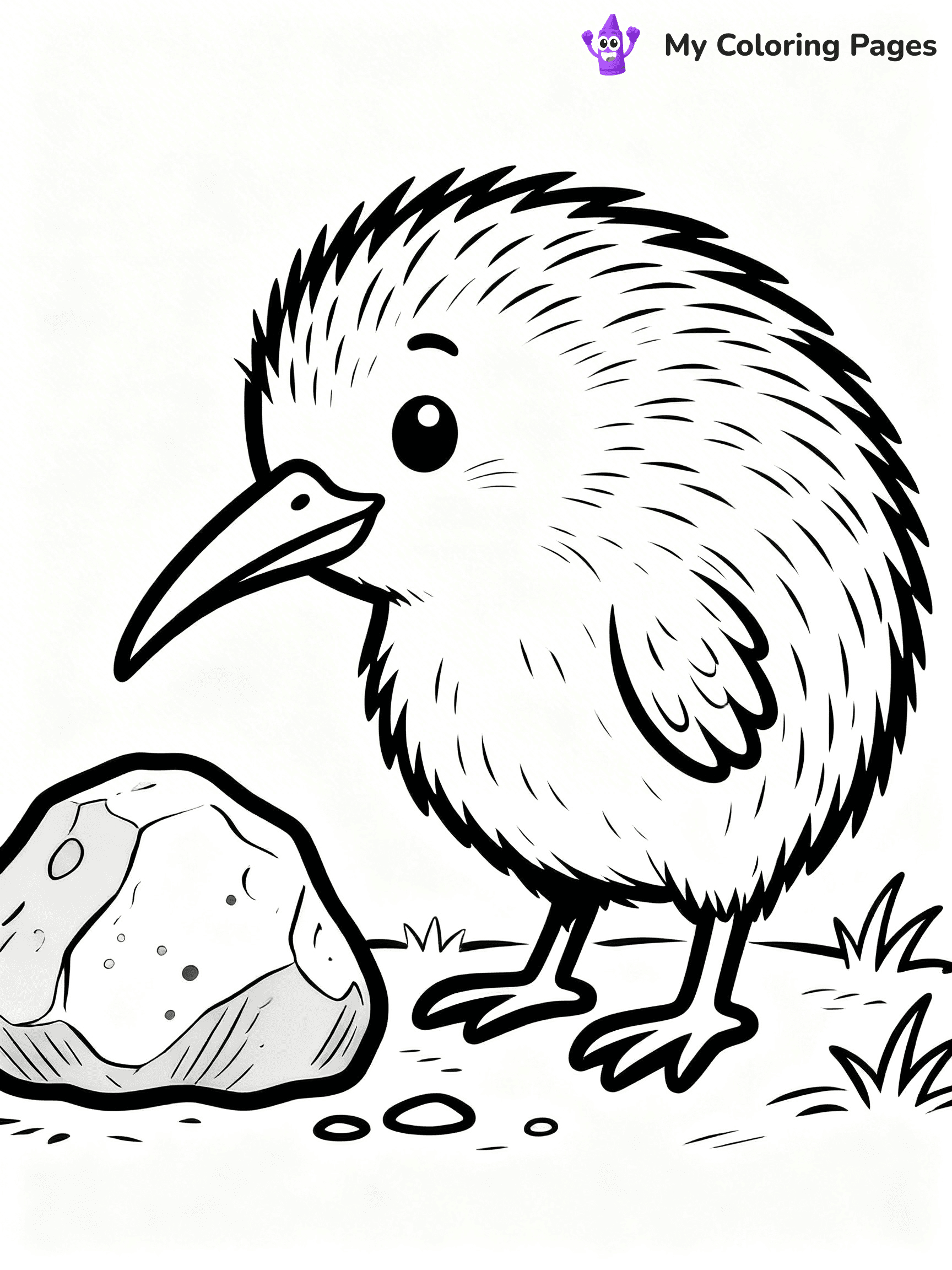 Kiwi Bird Coloring Pages - 4
