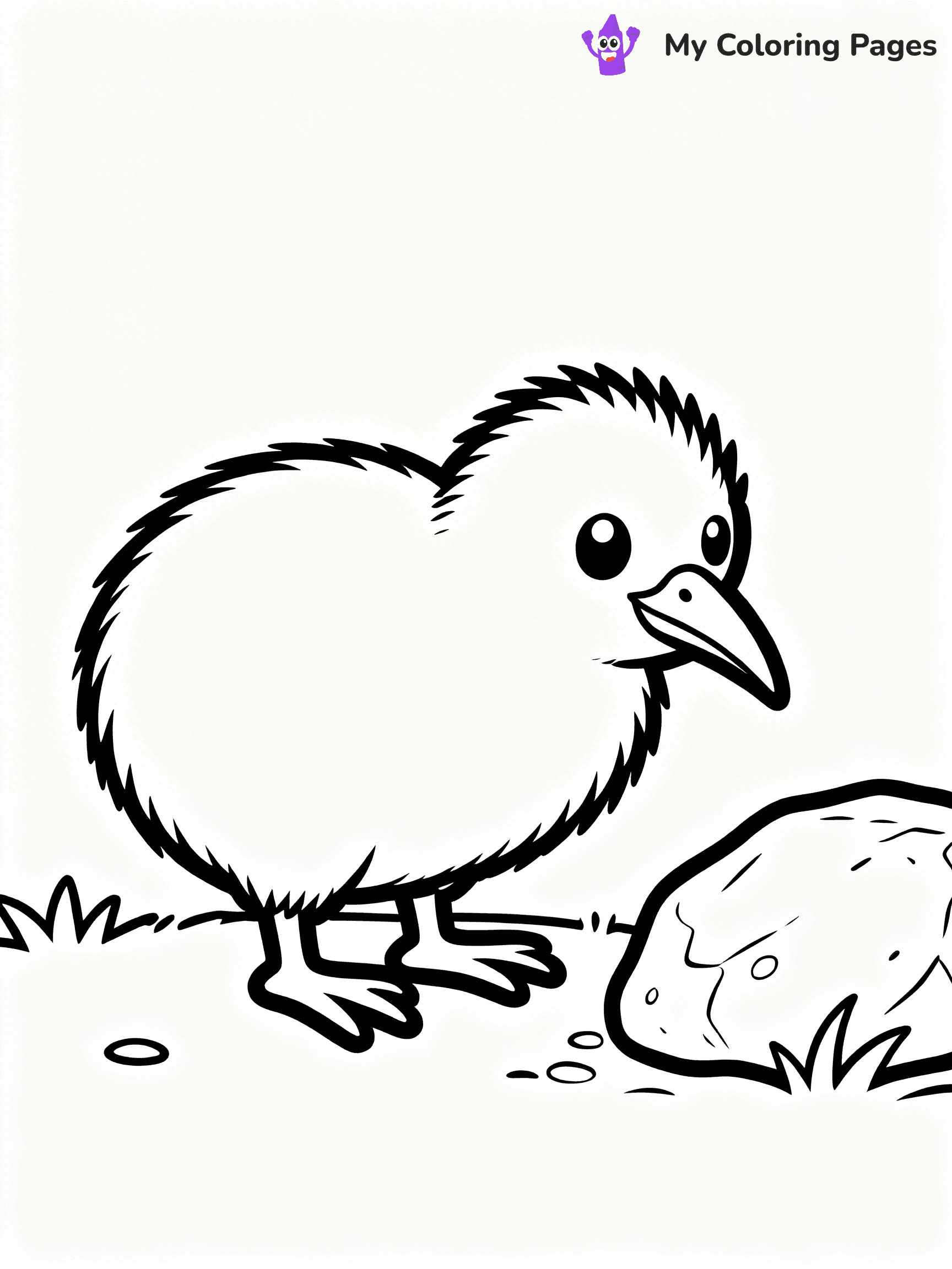 Kiwi Bird Coloring Pages - 3
