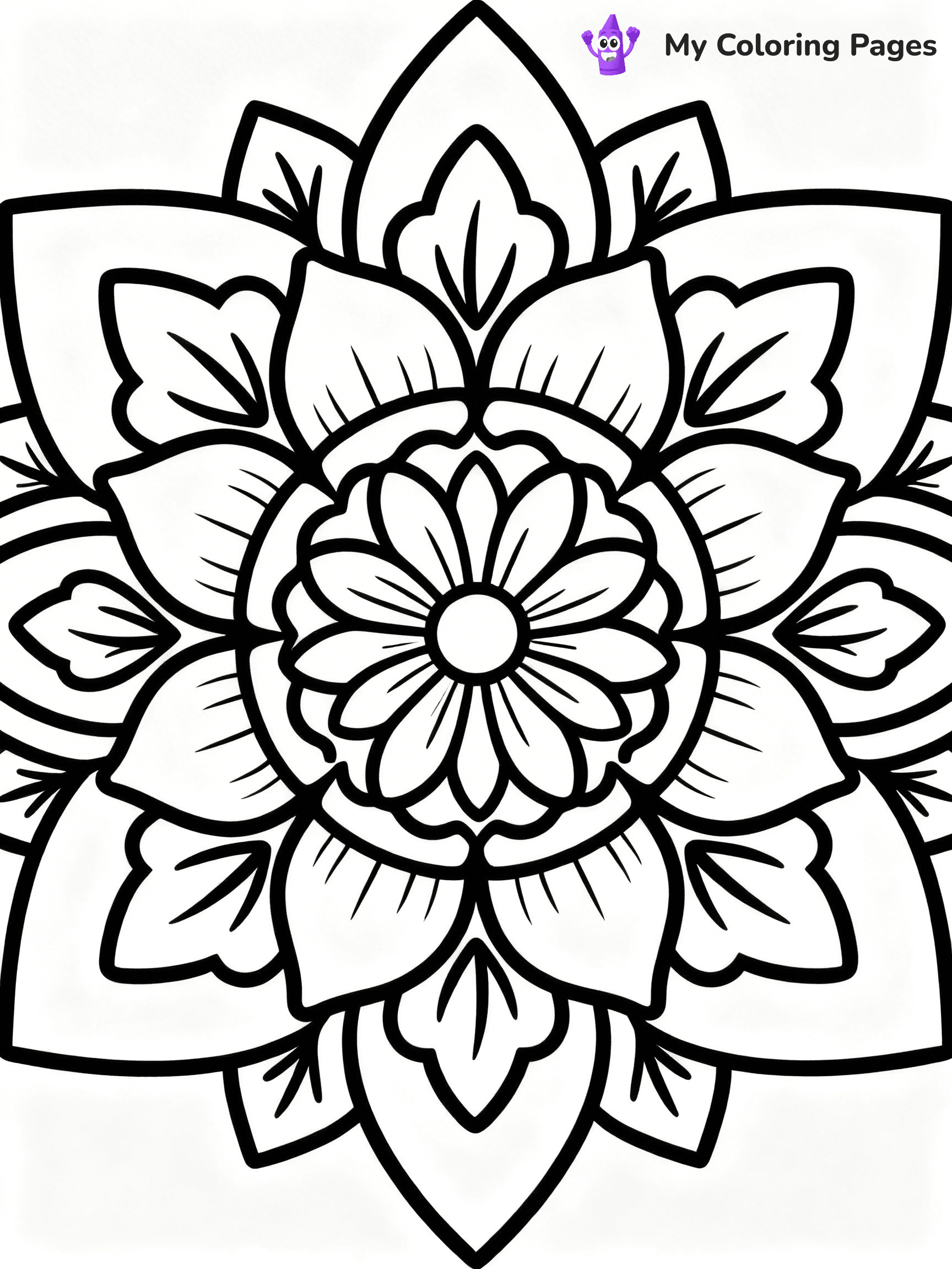 Unique Flower Coloring Pages - 40