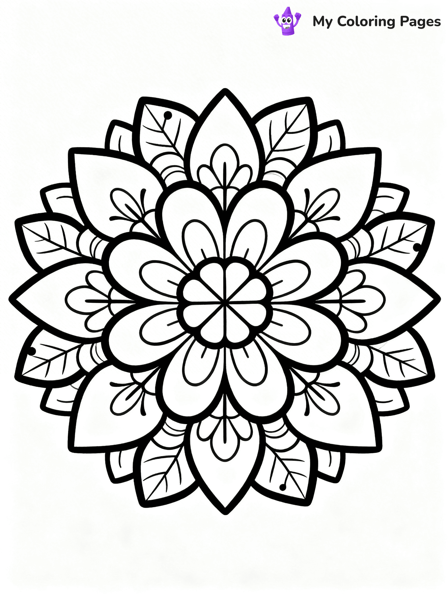 Unique Flower Coloring Pages - 39