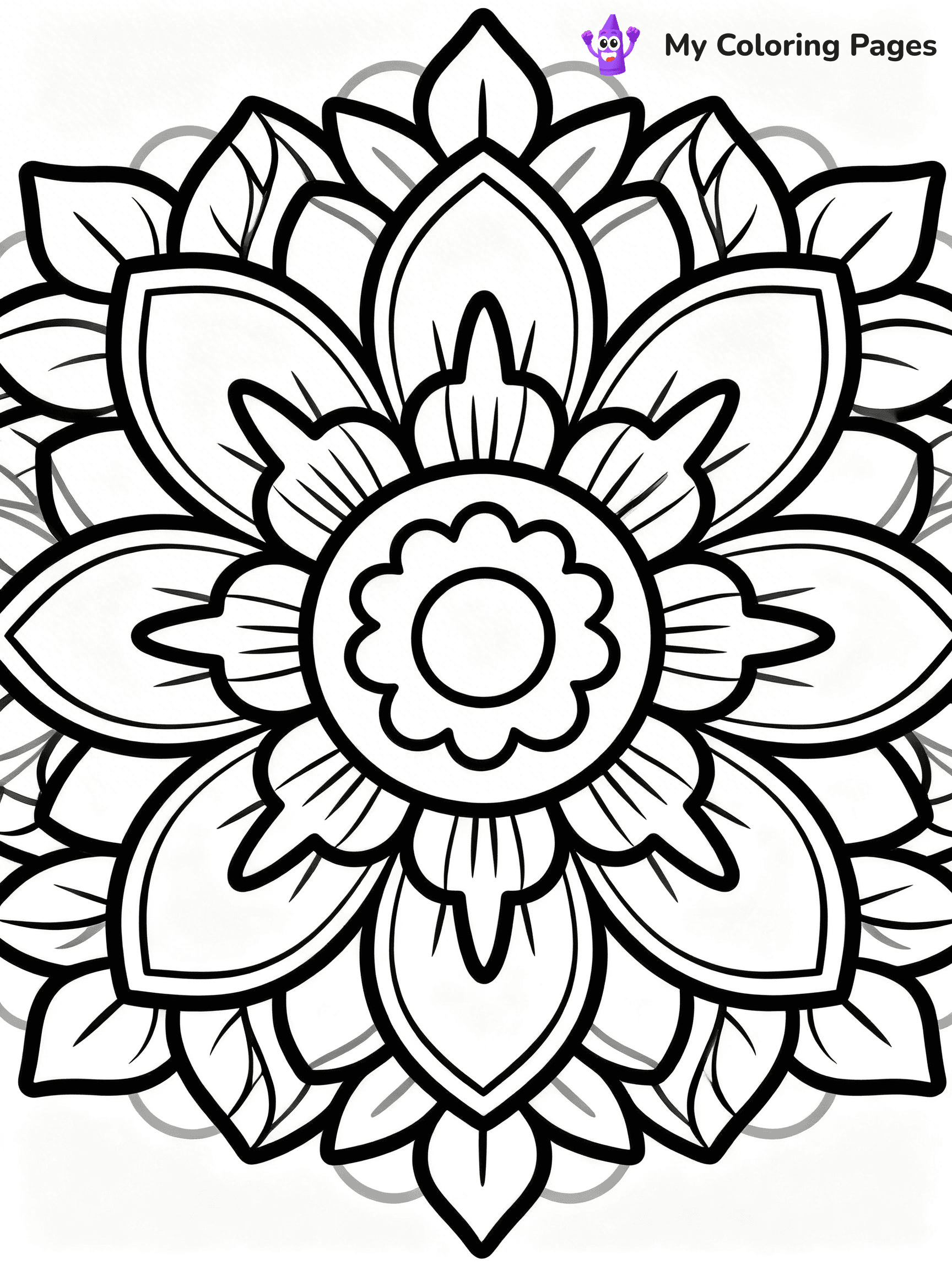 Unique Flower Coloring Pages - 38