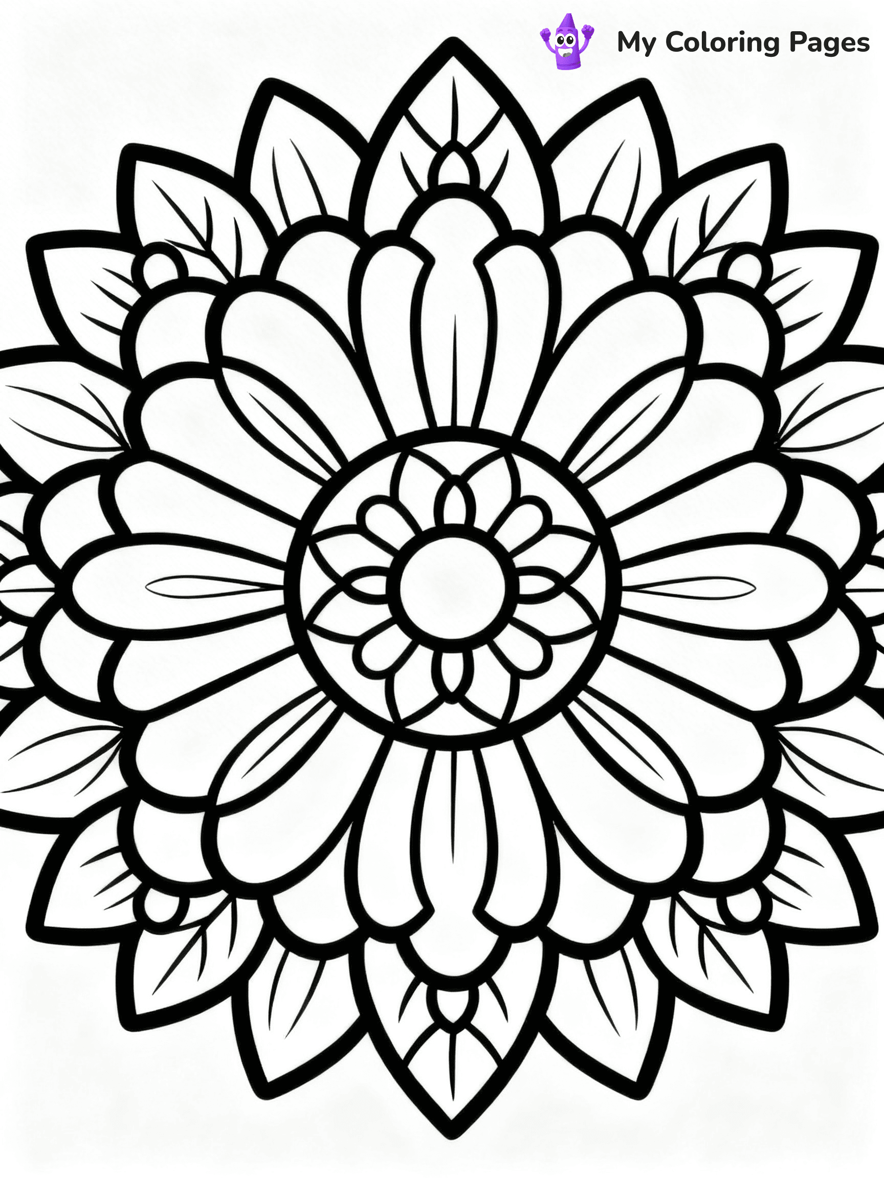 Unique Flower Coloring Pages - 37