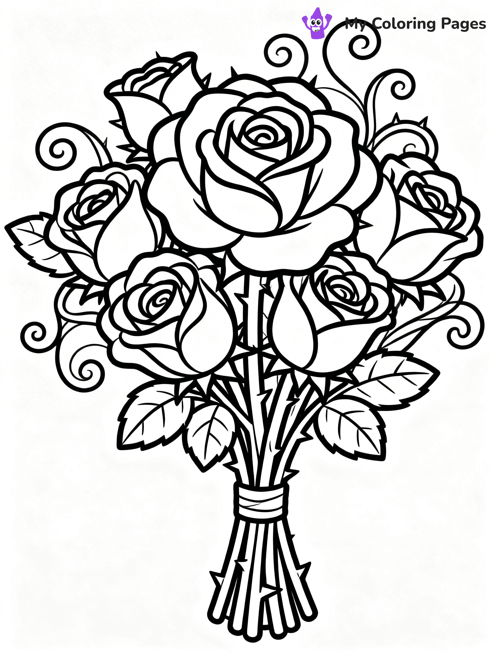 Unique Flower Coloring Pages - 32