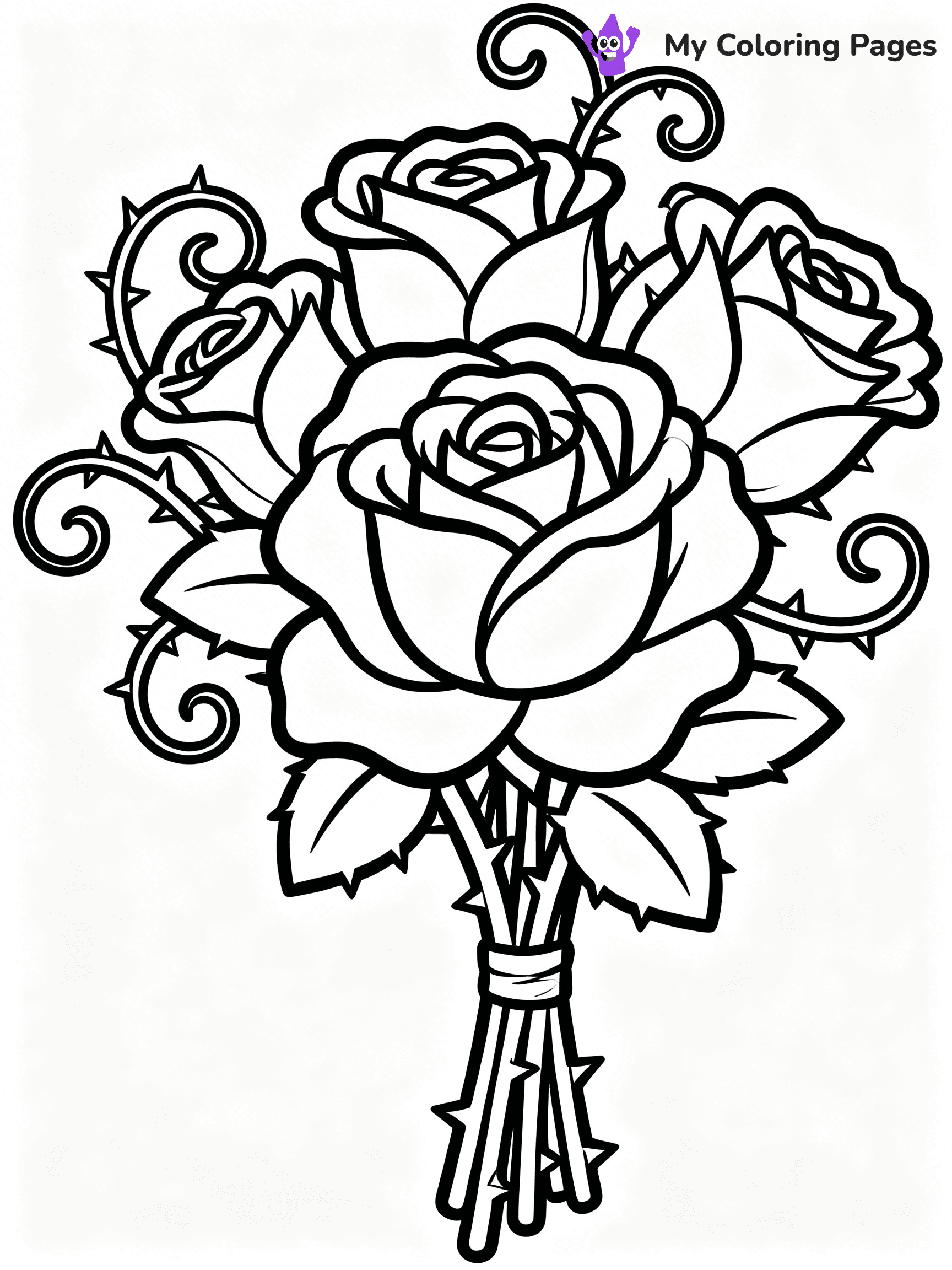 Unique Flower Coloring Pages - 30