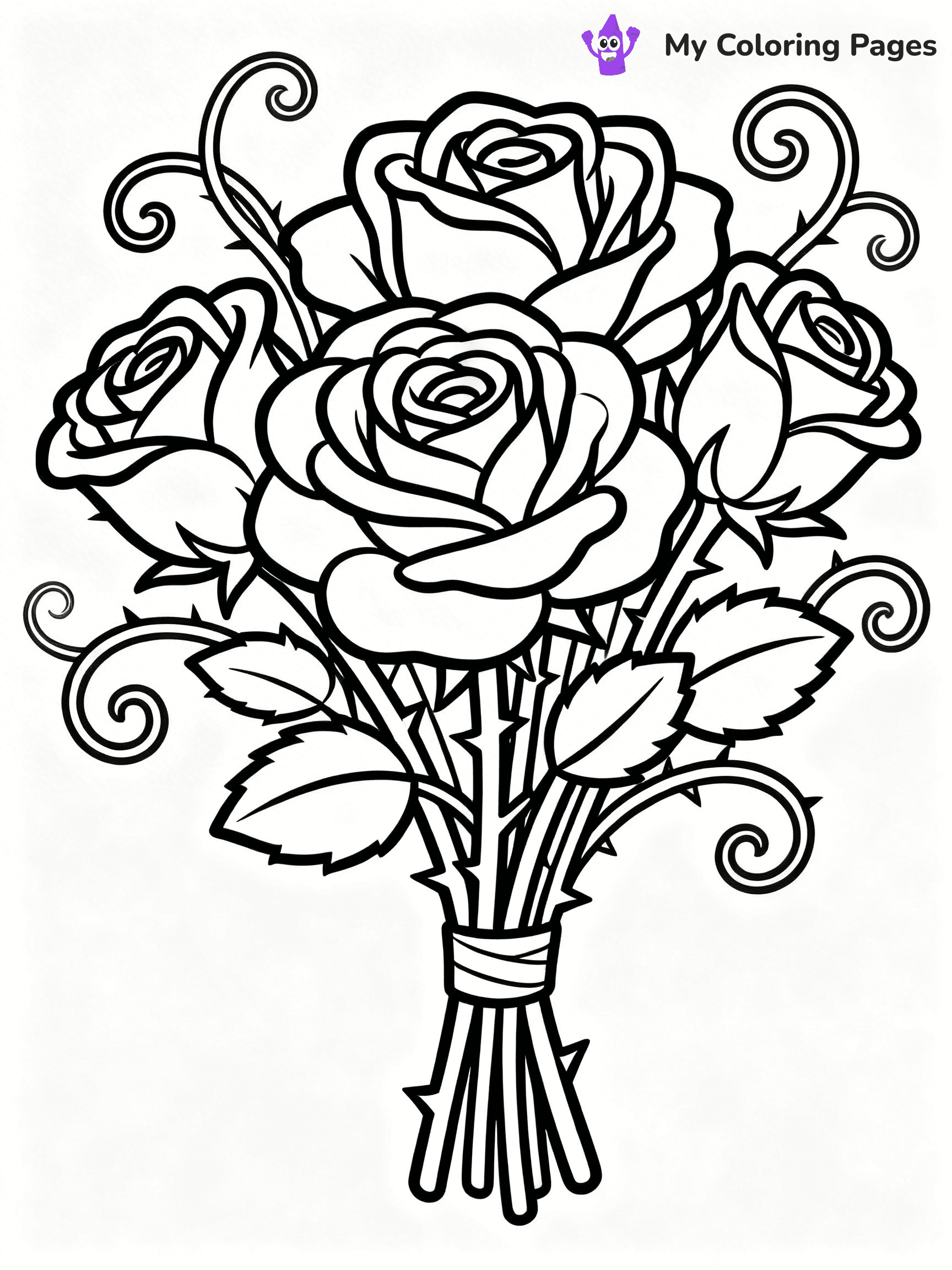 Unique Flower Coloring Pages - 29