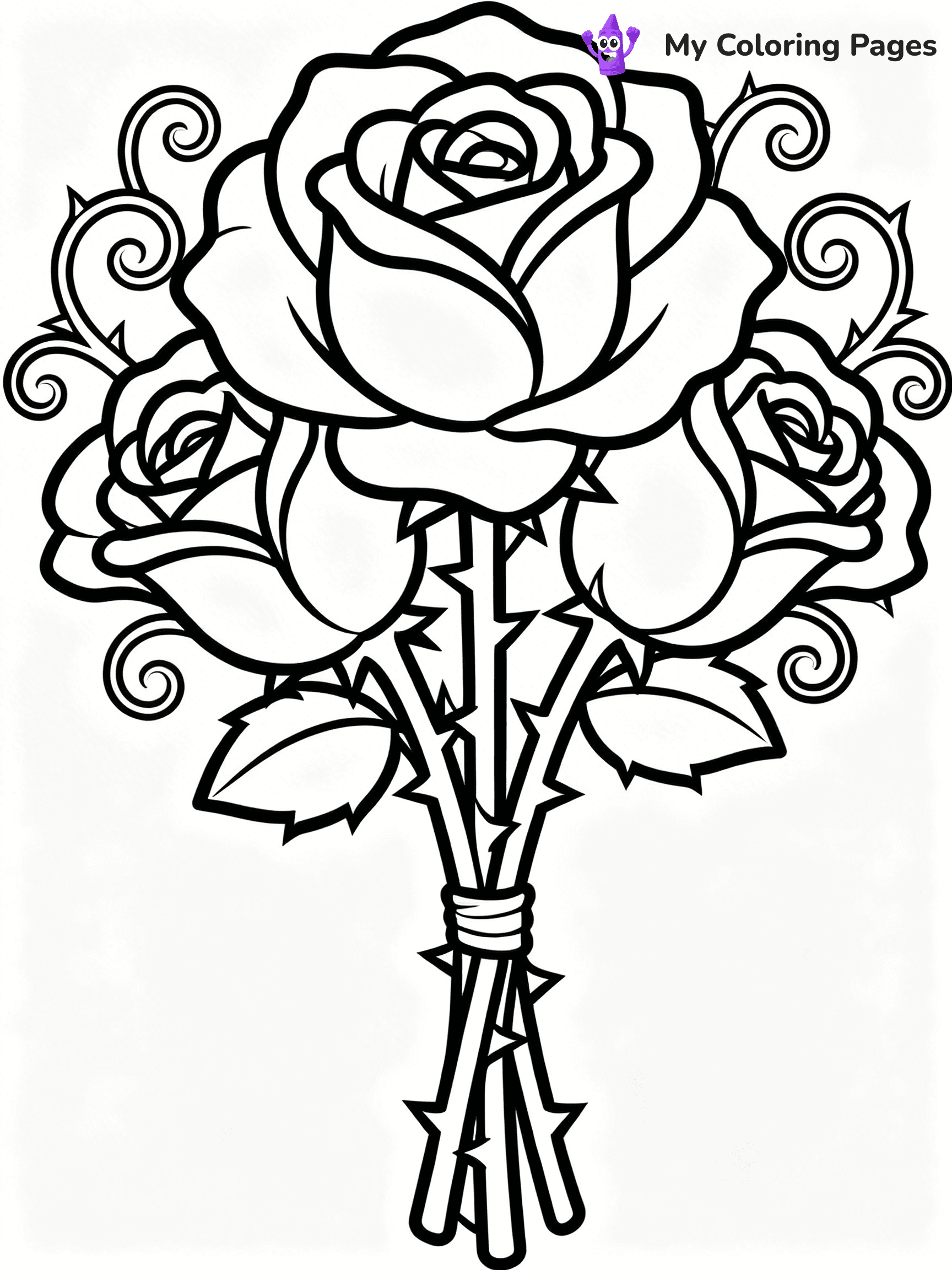 Unique Flower Coloring Pages - 28