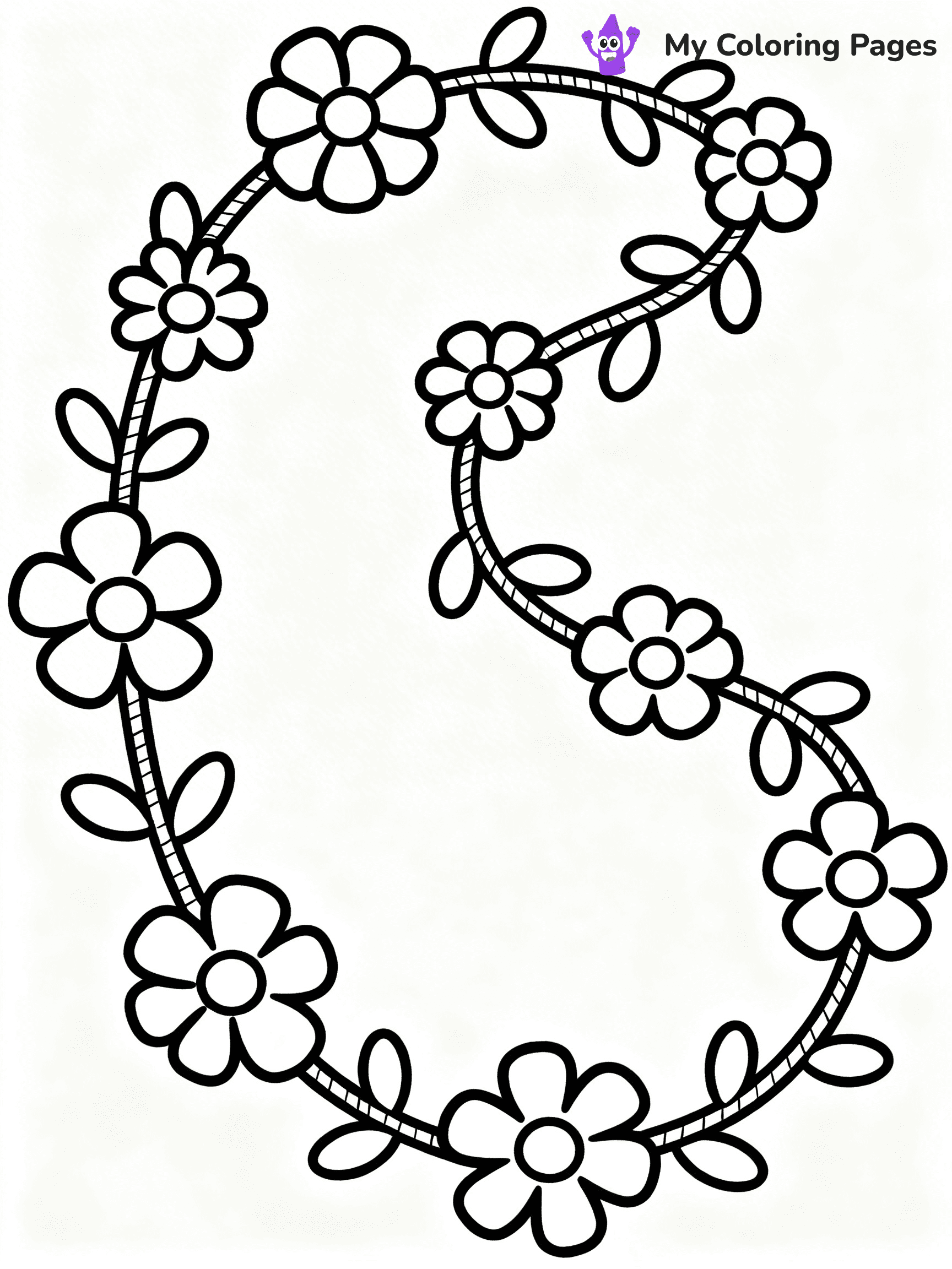 Unique Flower Coloring Pages - 19