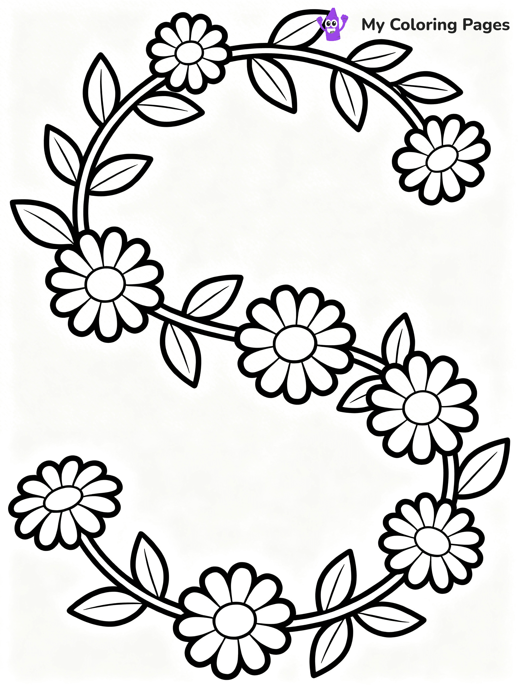 Unique Flower Coloring Pages - 18