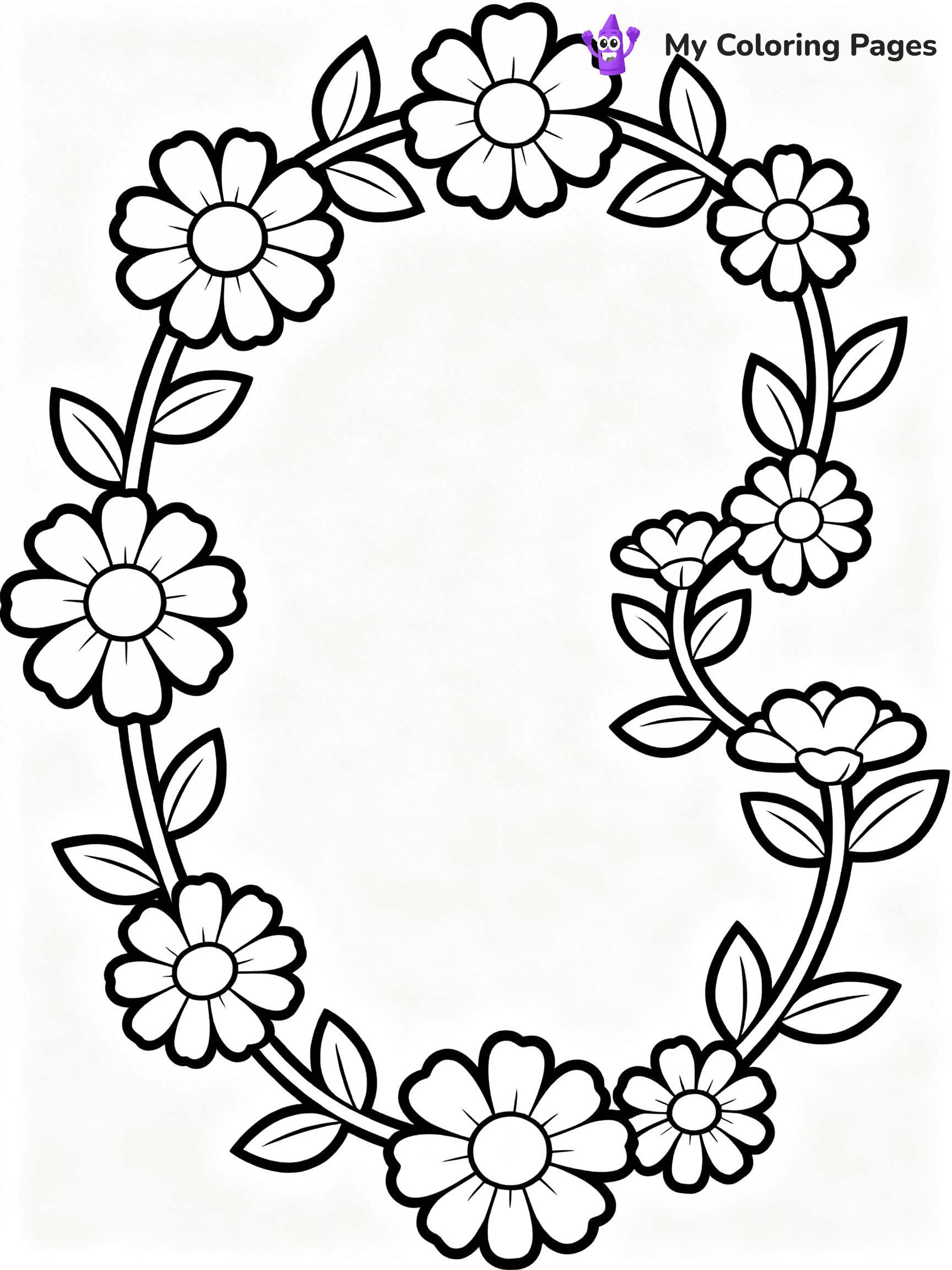 Unique Flower Coloring Pages - 17