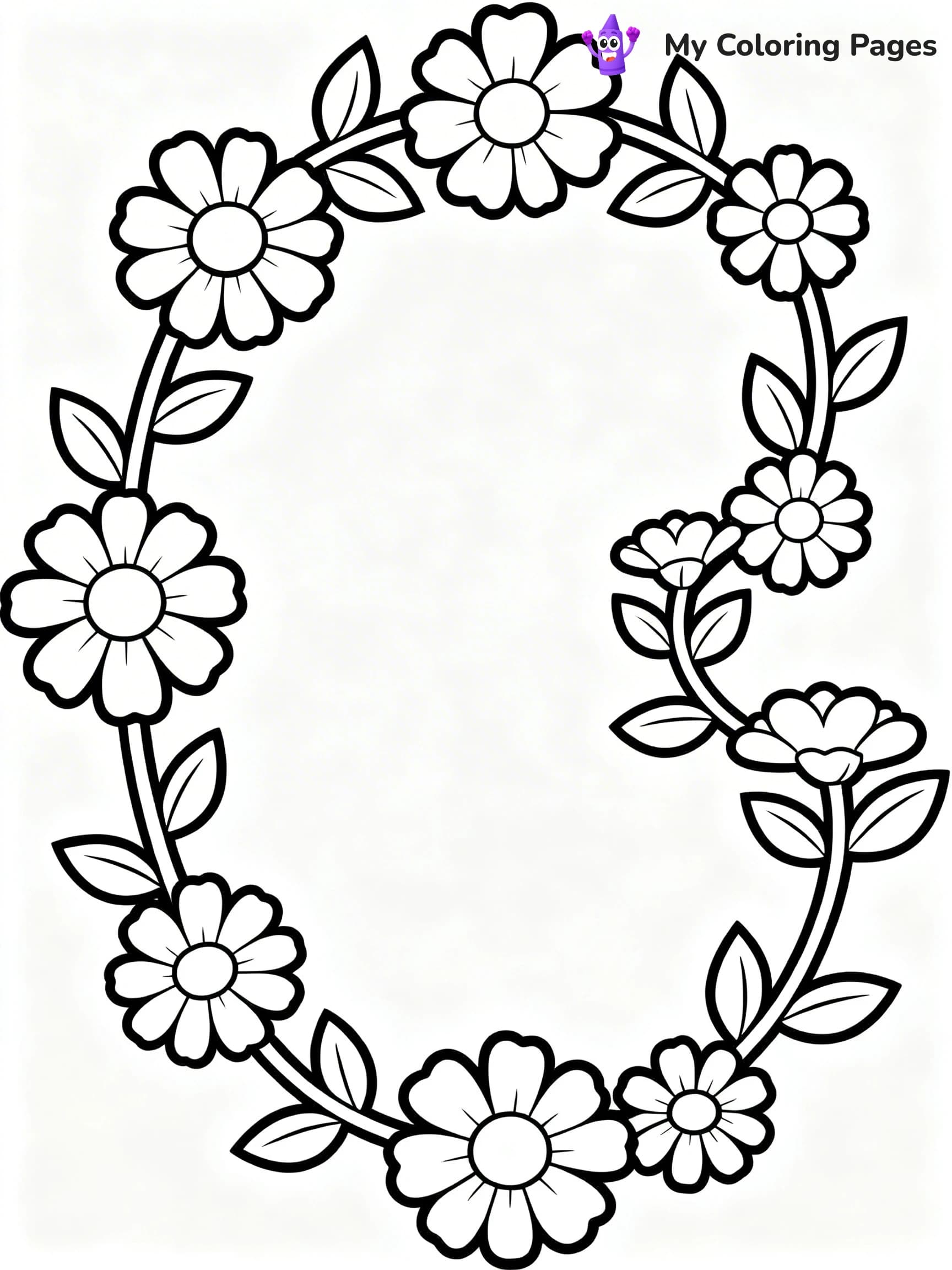 Unique Flower Coloring Pages - 17