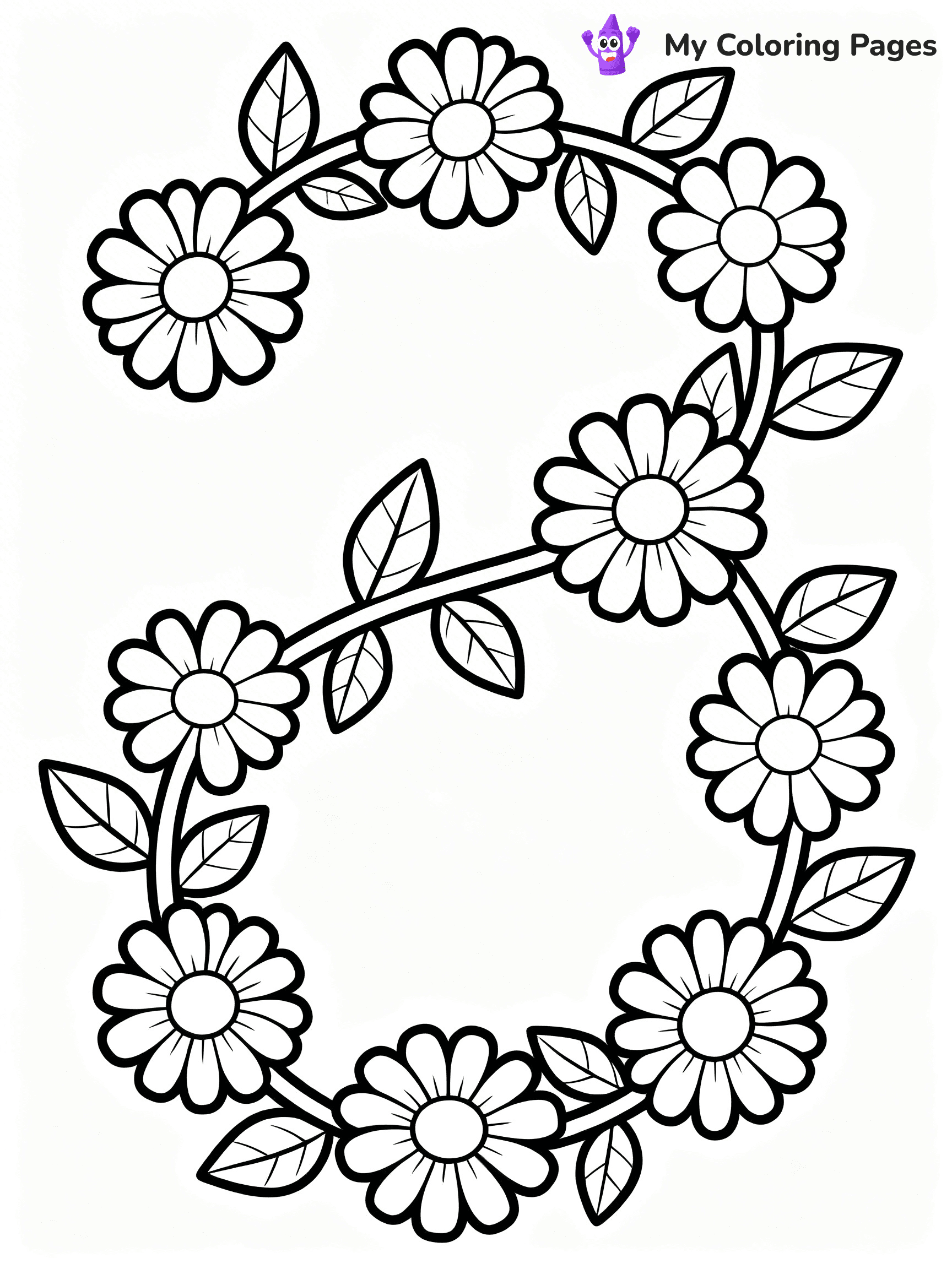 Unique Flower Coloring Pages - 16