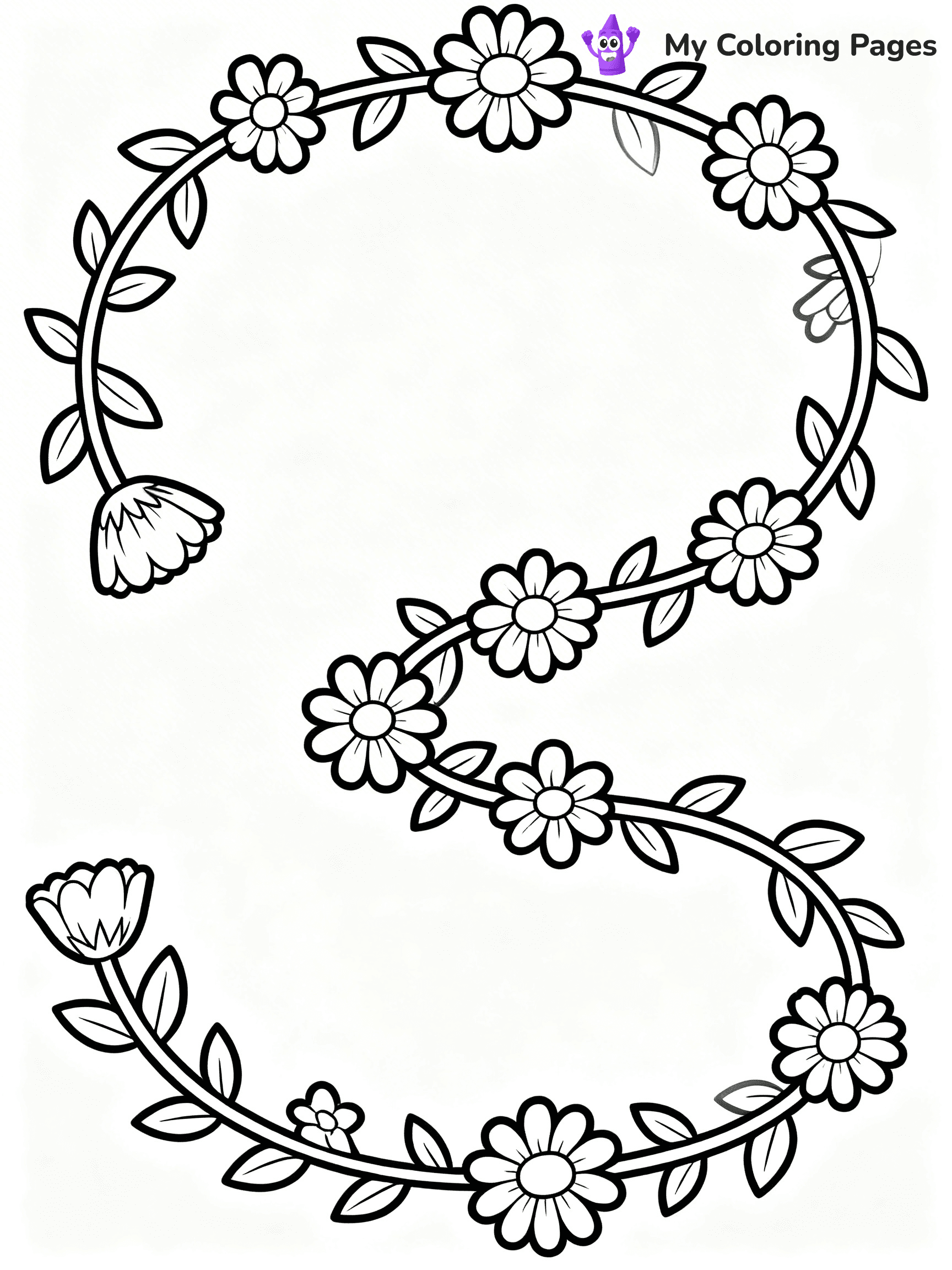 Unique Flower Coloring Pages - 15