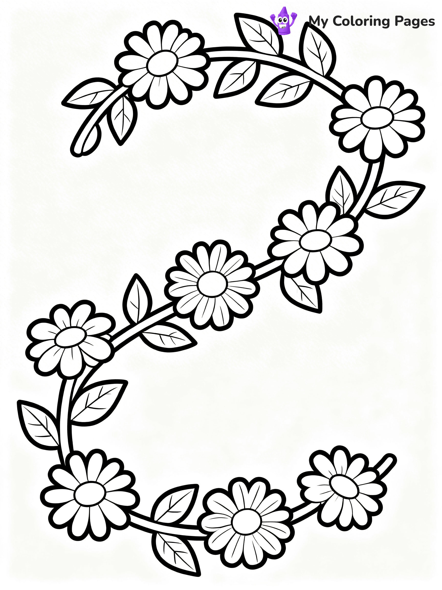 Unique Flower Coloring Pages - 14