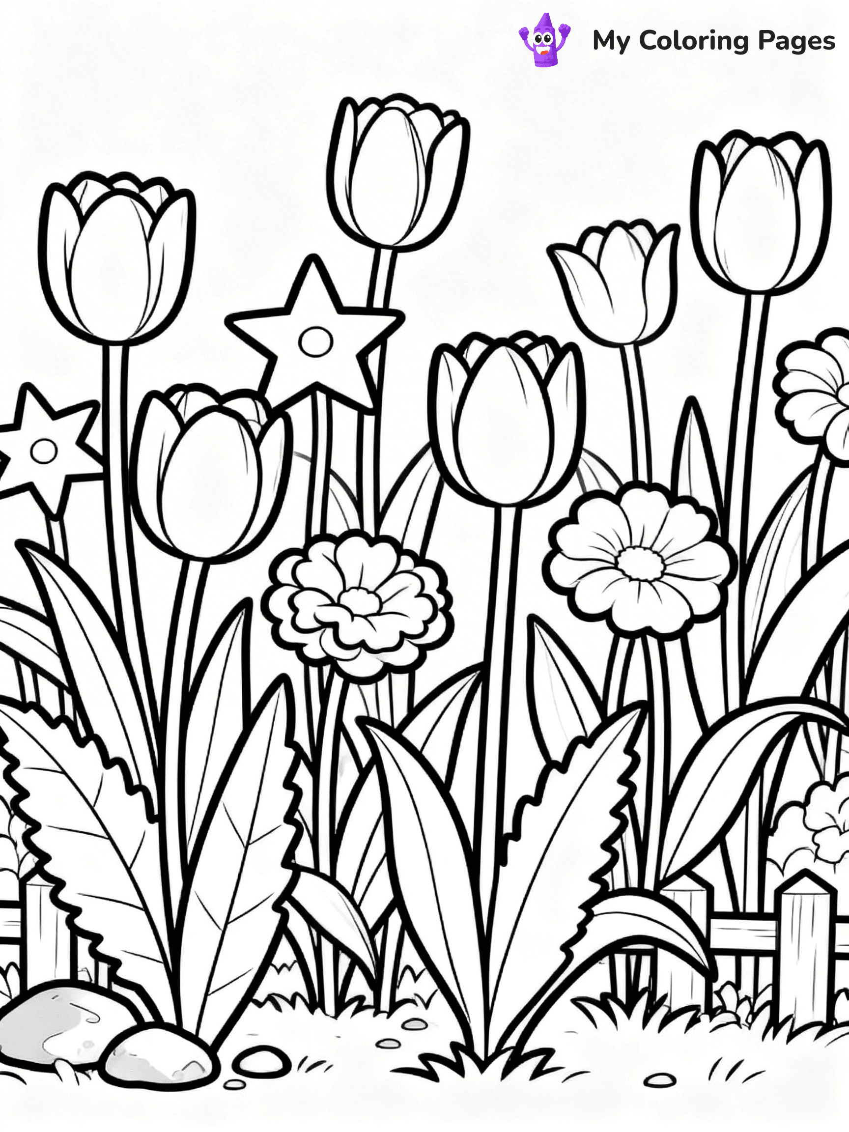 Unique Flower Coloring Pages - 13