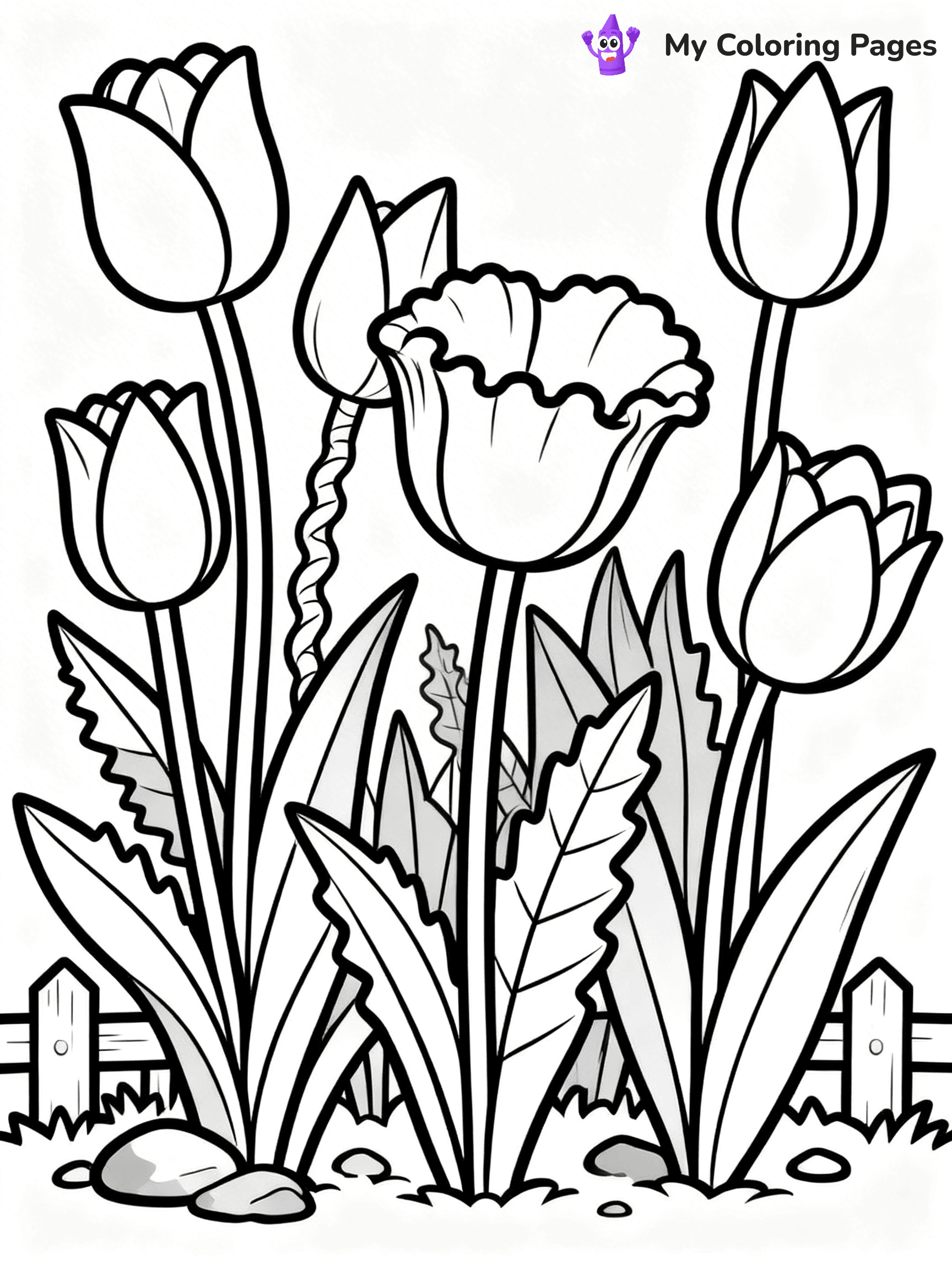 Unique Flower Coloring Pages - 11