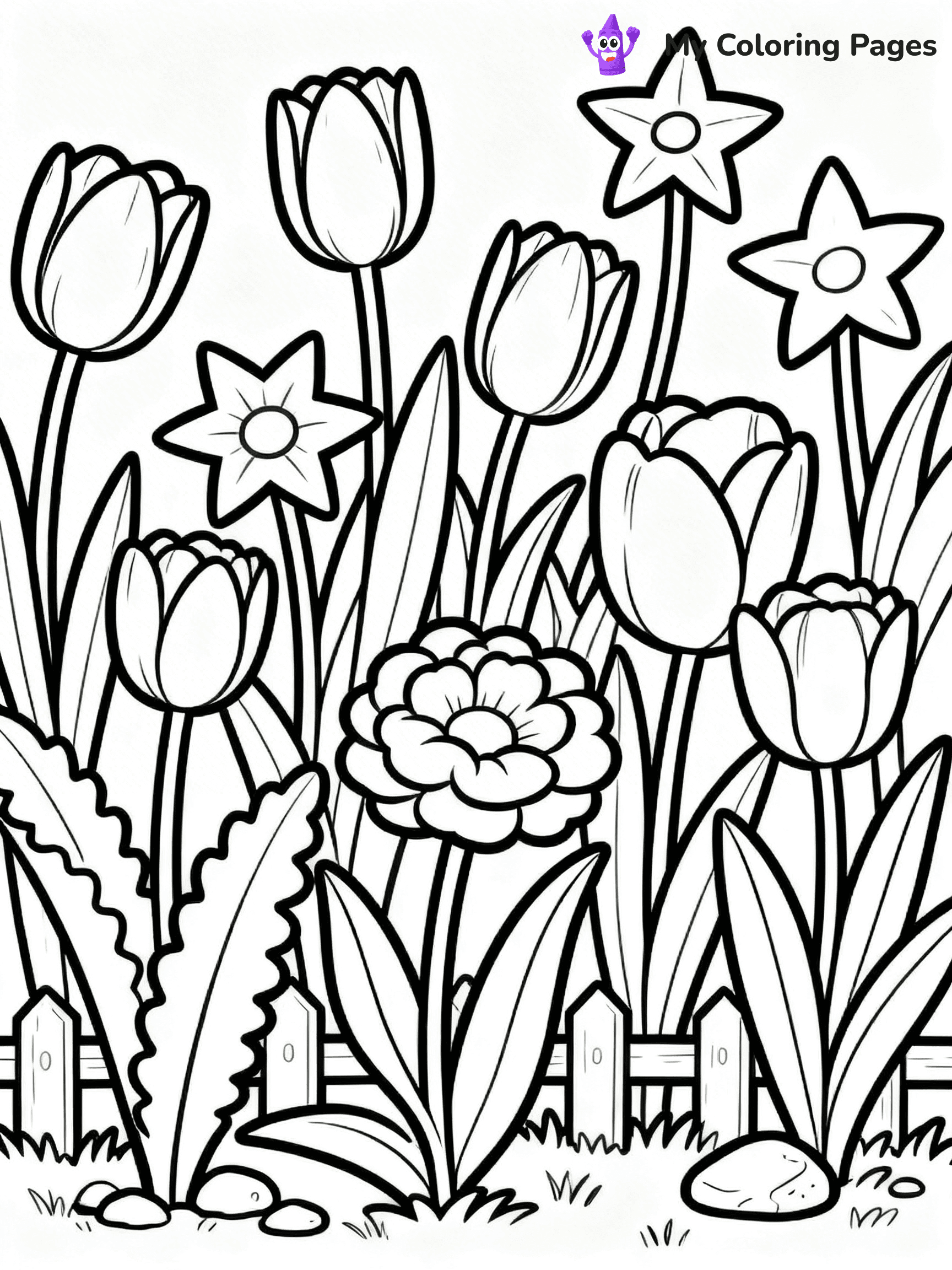 Unique Flower Coloring Pages - 10