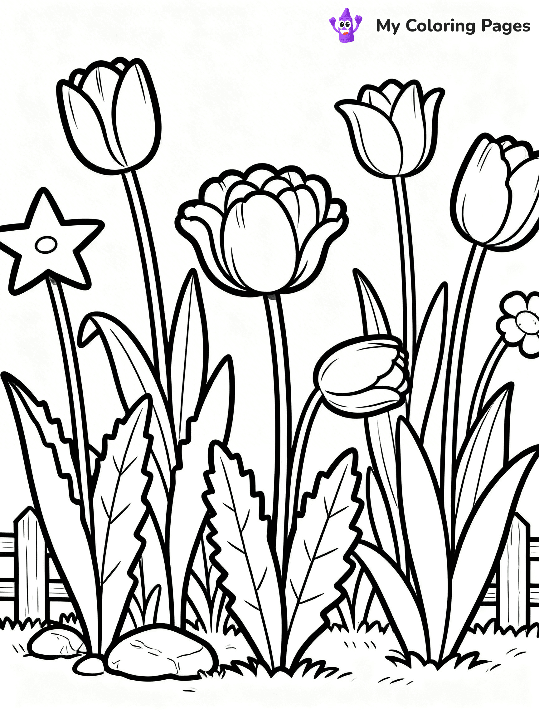 Unique Flower Coloring Pages - 8