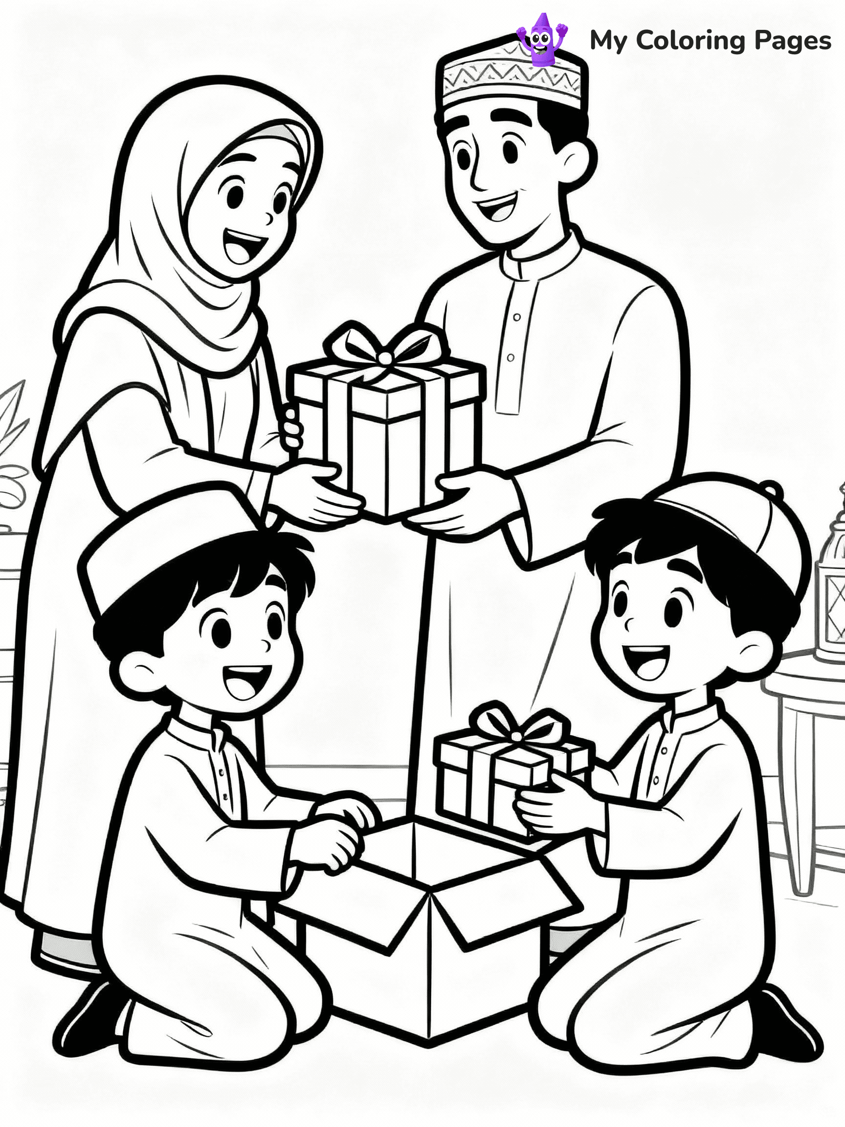 Eid Coloring Pages - 1