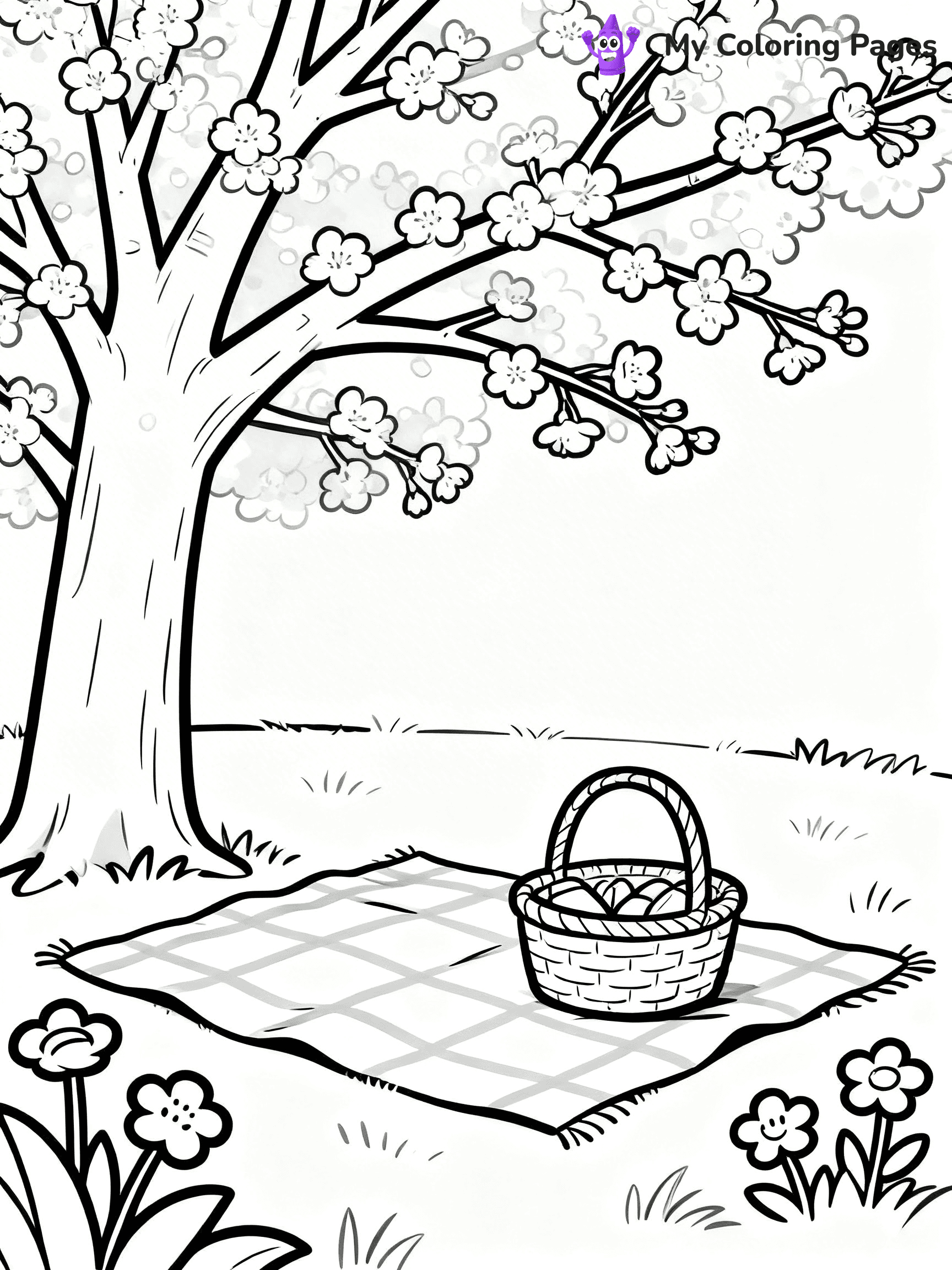 Cherry Blossom Coloring Pages - 23