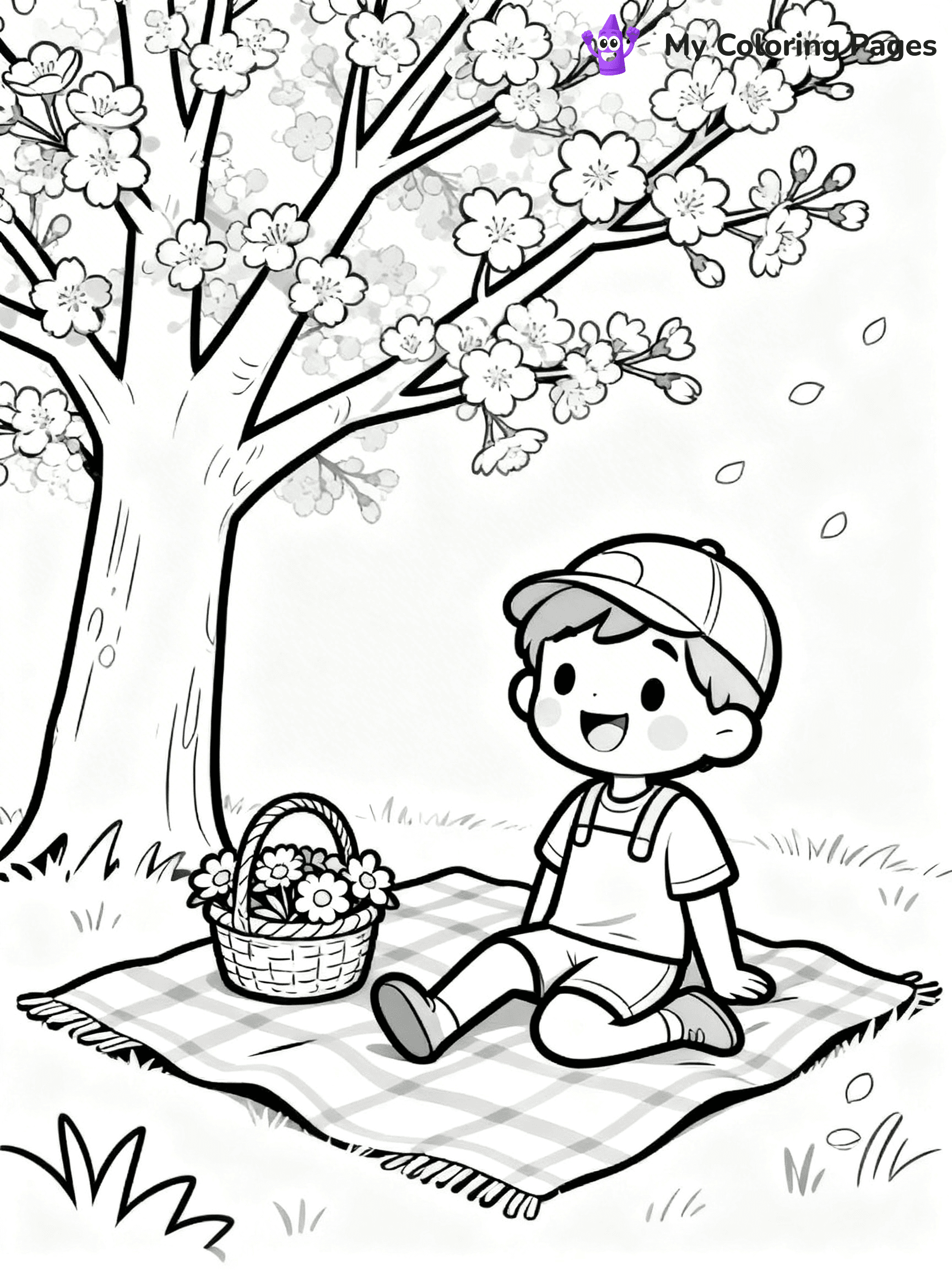 Cherry Blossom Coloring Pages - 17