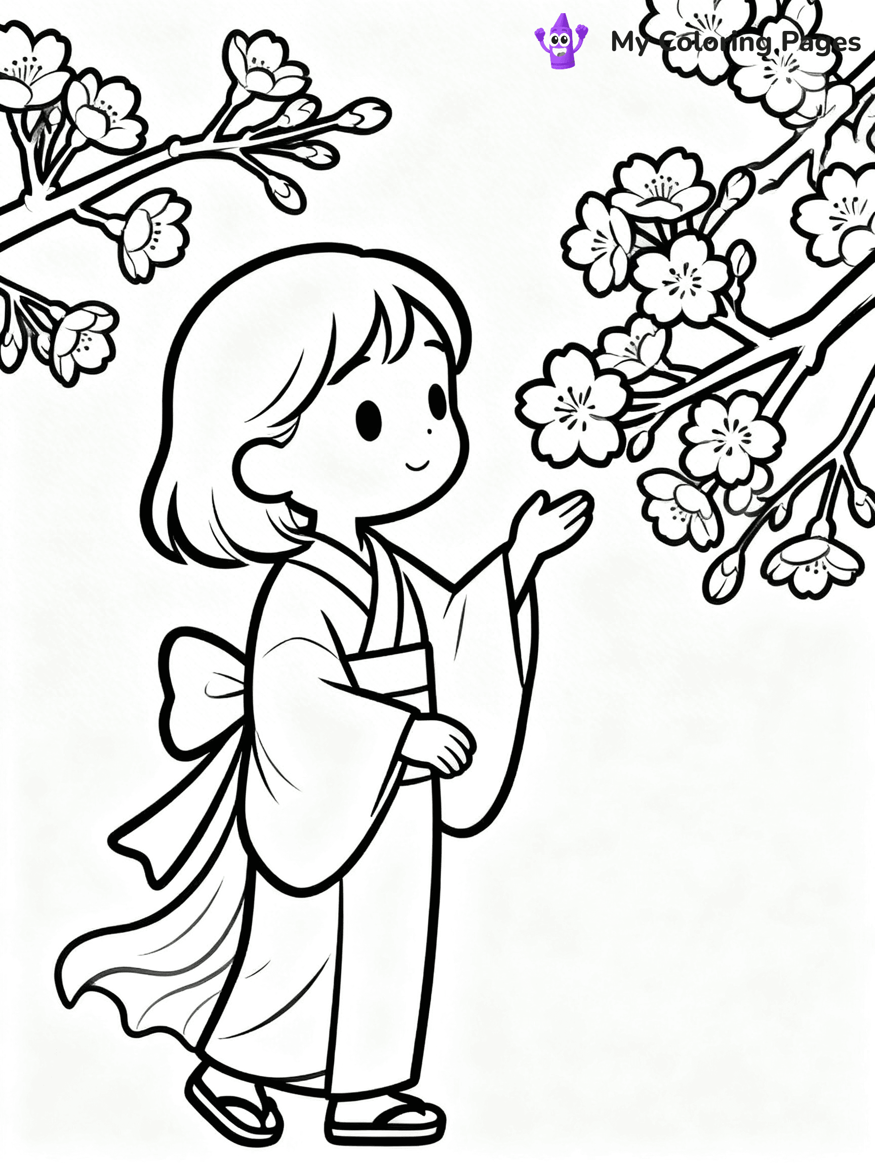 Cherry Blossom Coloring Pages - 11