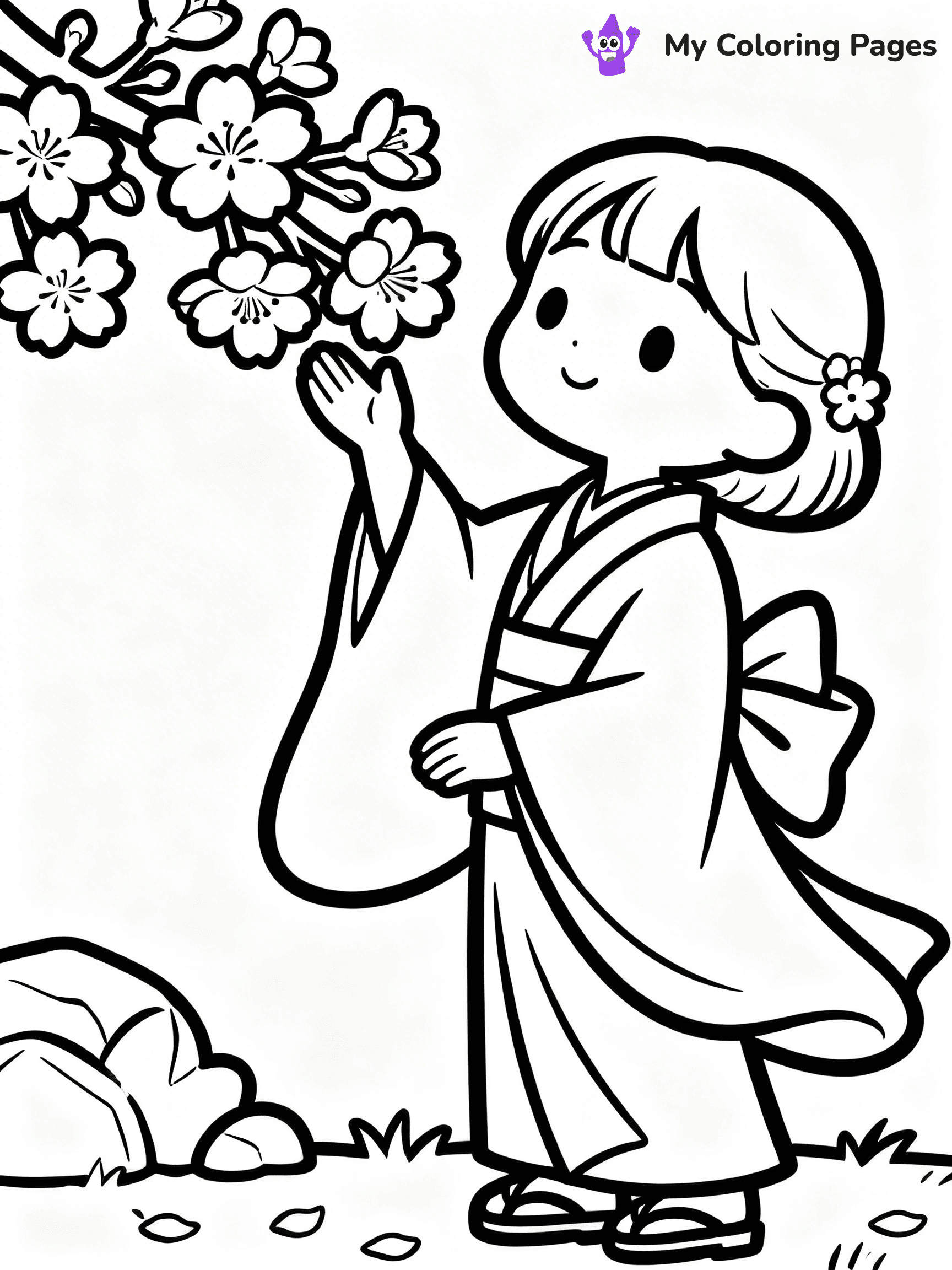 Cherry Blossom Coloring Pages - 10