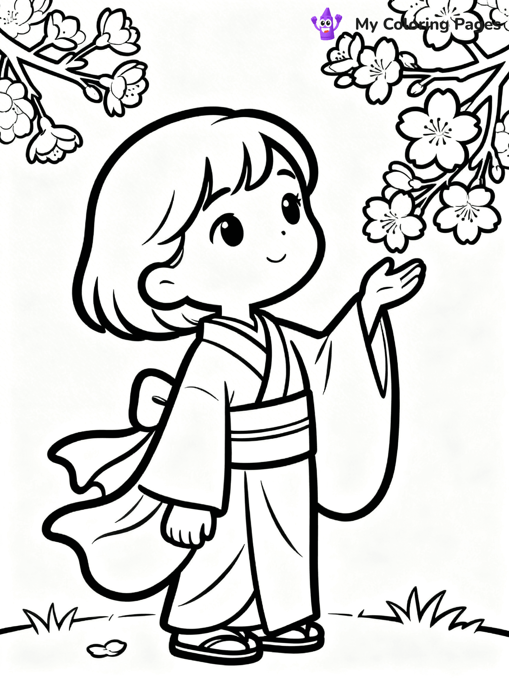 Cherry Blossom Coloring Pages - 8
