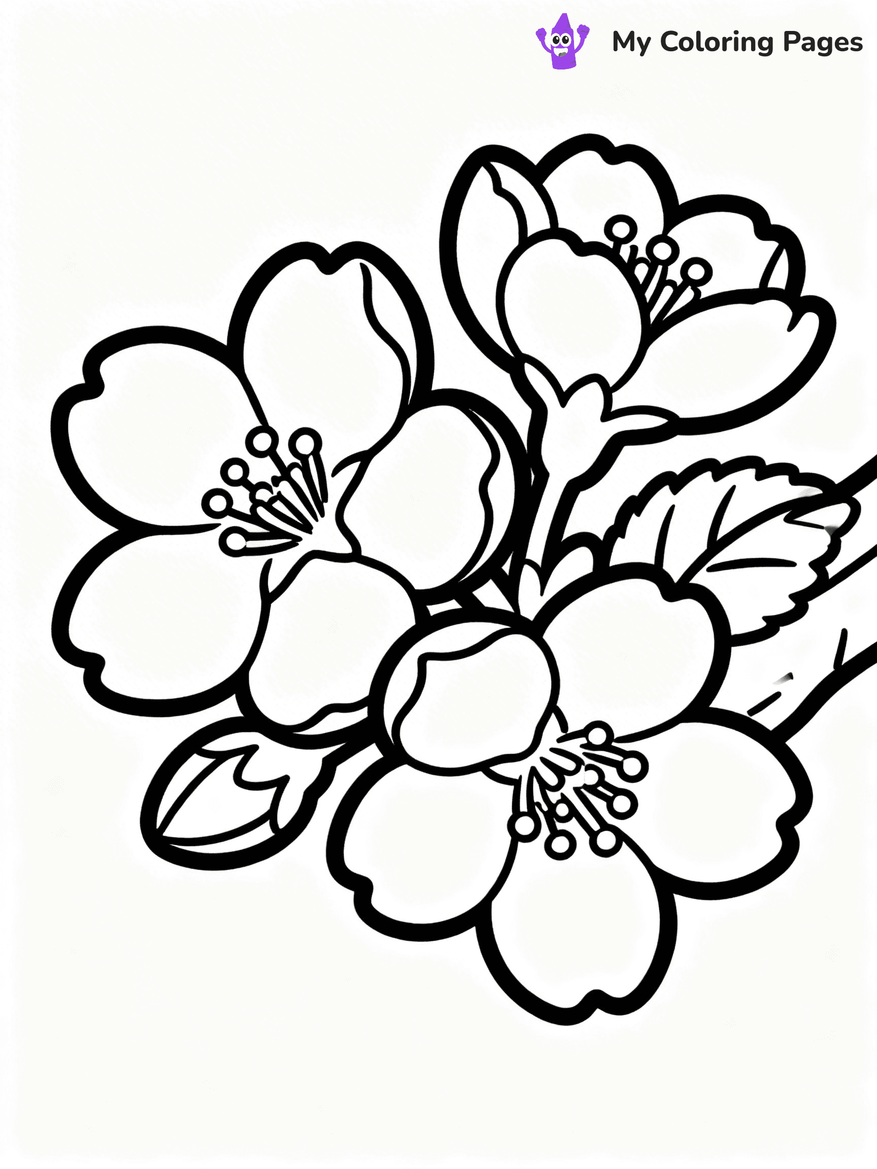 Cherry Blossom Coloring Pages - 5