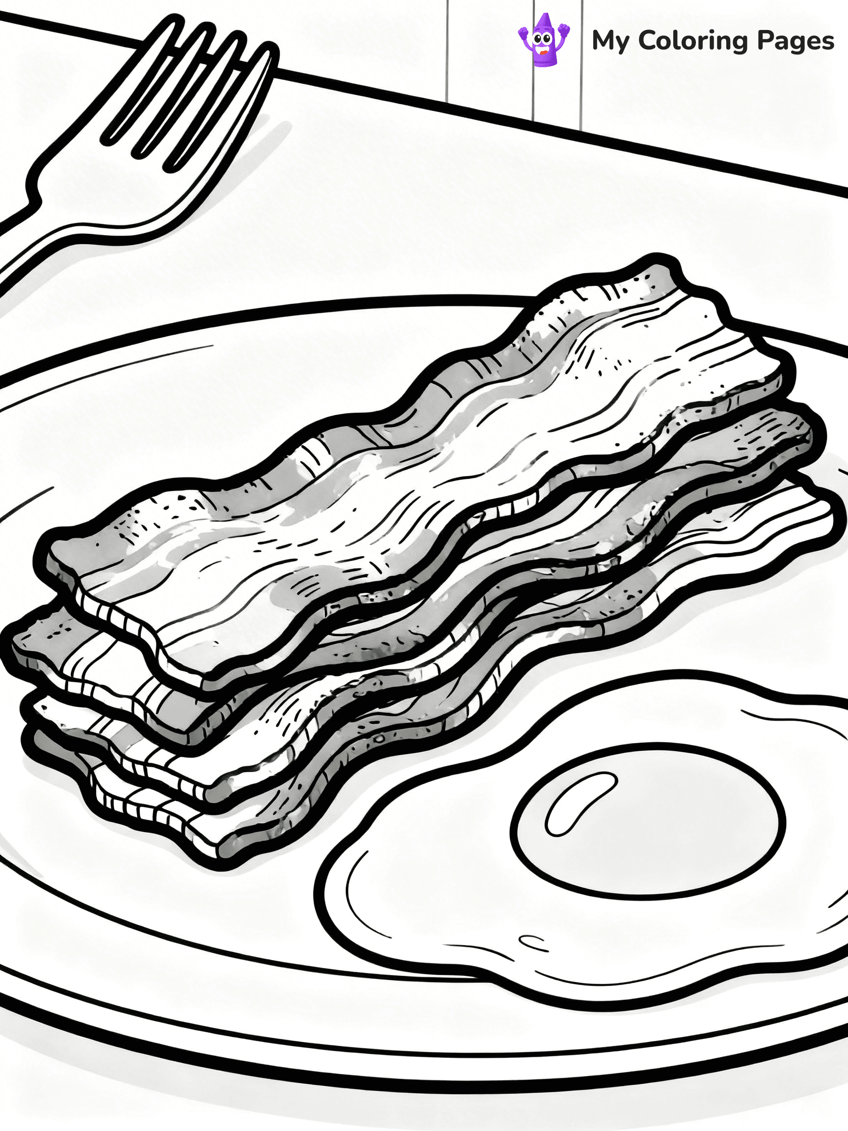 Bacon Coloring Pages - 2