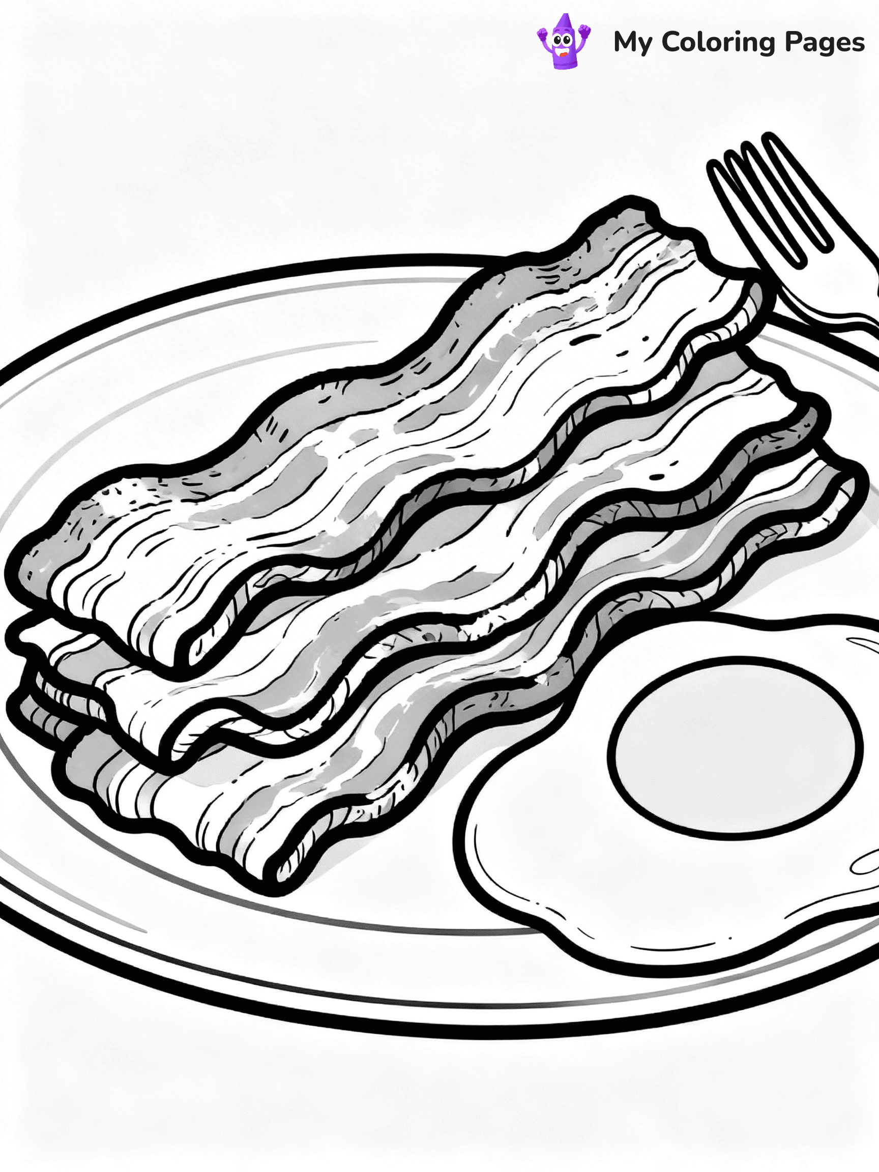 Bacon Coloring Pages - 1