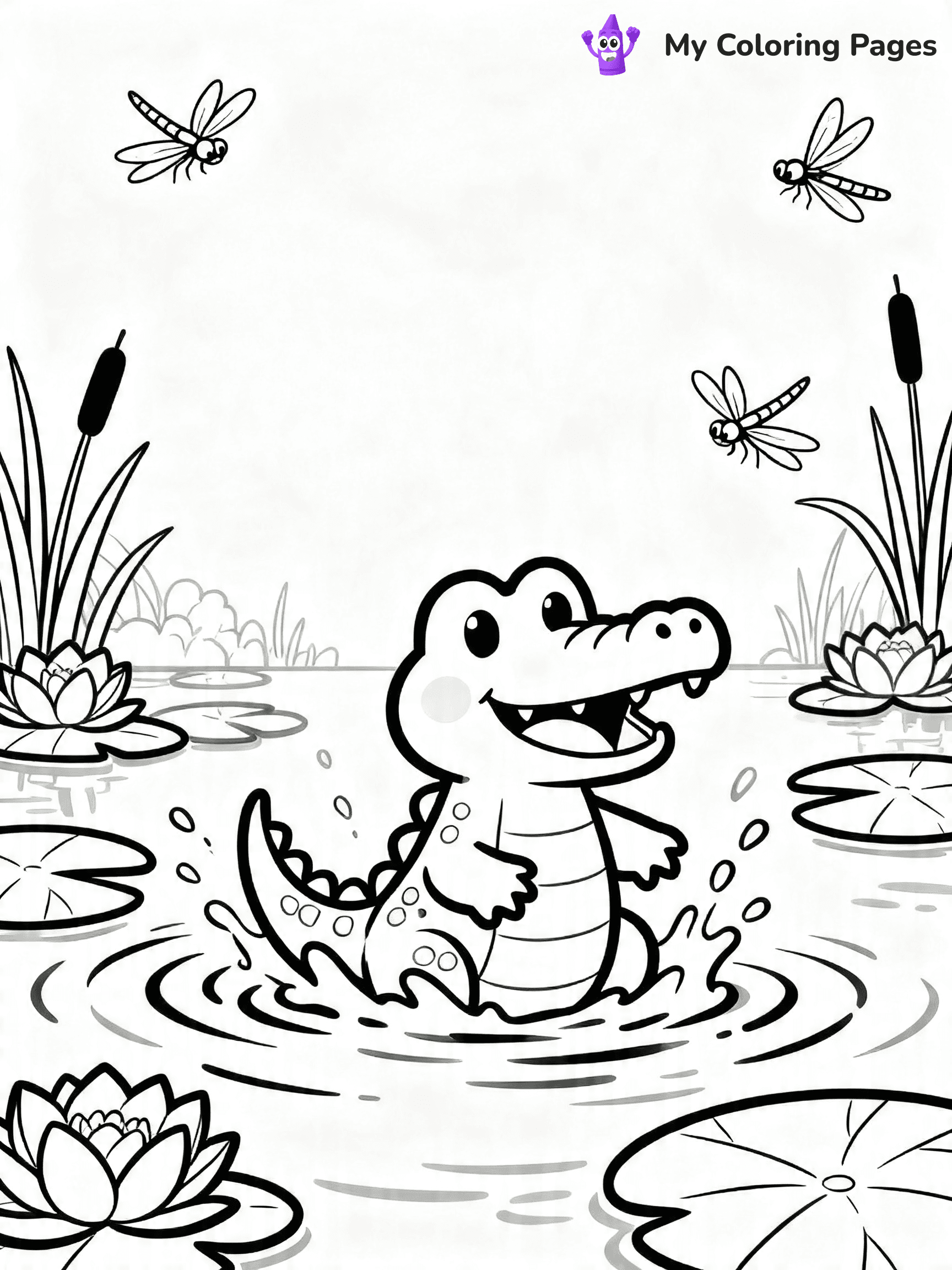 Crocodile Coloring Pages - 24