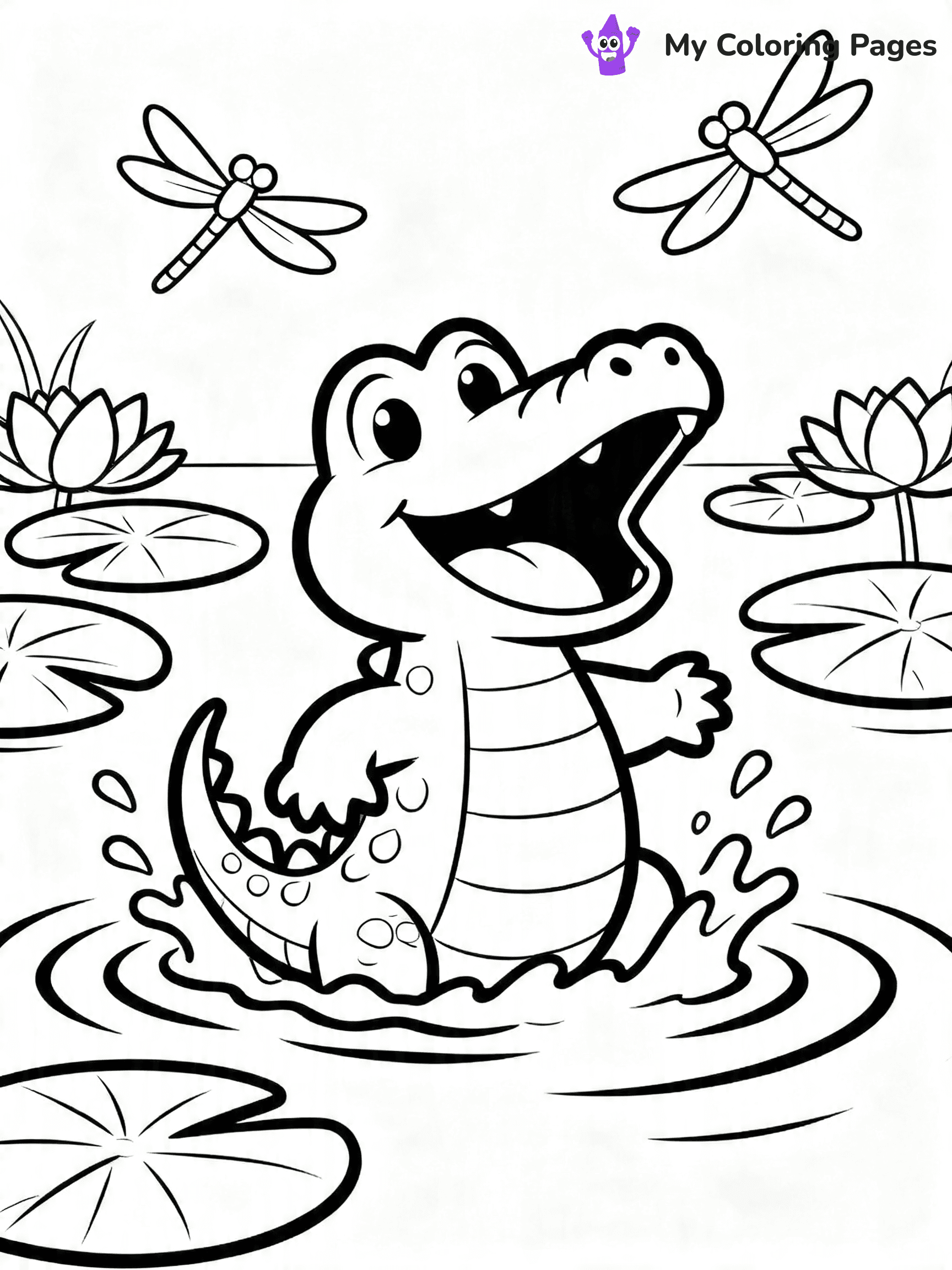 Crocodile Coloring Pages - 23