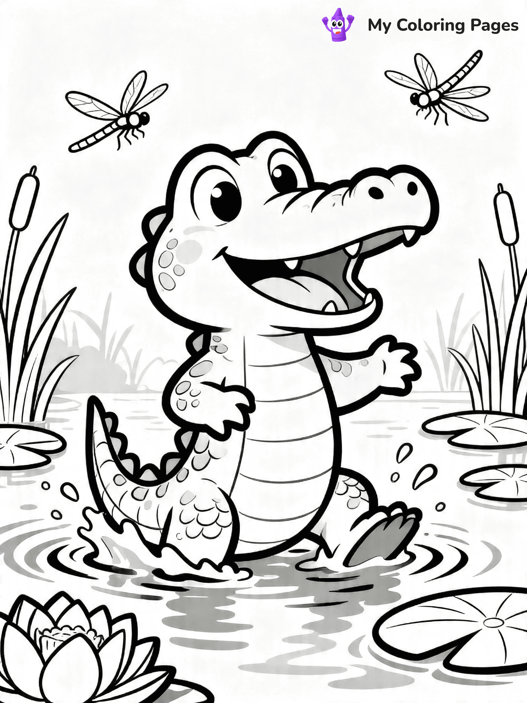 Crocodile Coloring Pages - 22