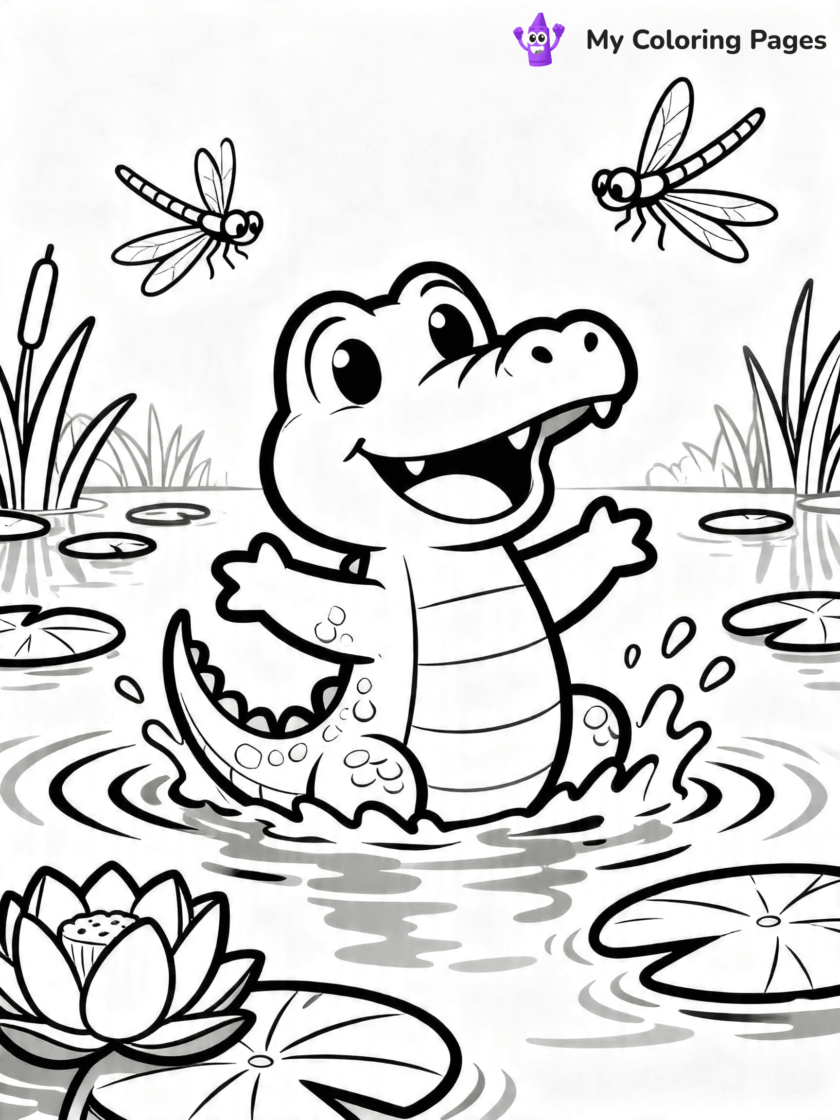 Crocodile Coloring Pages - 21